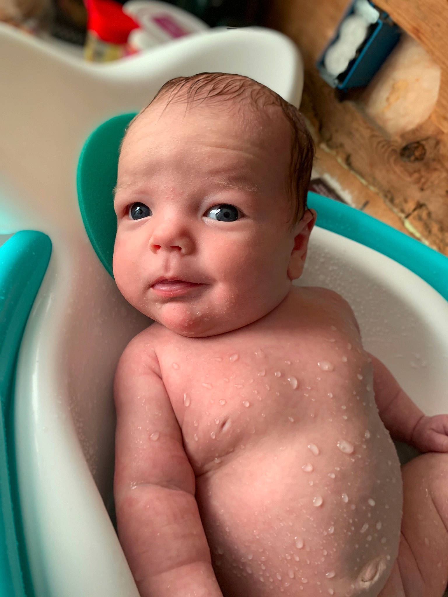 Caspen joined the competition — help win amazing prizes! baby, baby_bathing, bathing, cheek, chest, ear, eye, eyebrow, fluid, forehead, hairstyle, head, iris, lip, mouth, nose, organ, person, skin, stomach