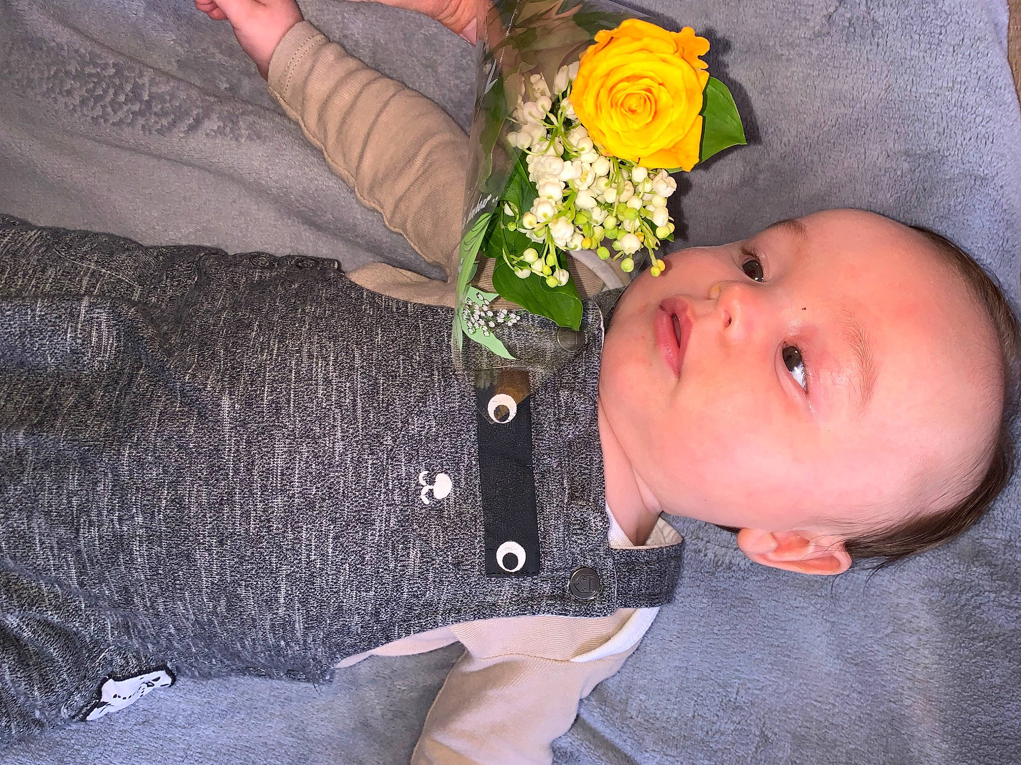 Owen participe au concours pour gagner de l'argent avec cette photo : baby, baby_products, baby_toddler_clothing, button, child, dress, face, fashion_accessory, flower, flower_arranging, formal_wear, happy, iris, nail, person, petal, plant, rose, skin, sleeve