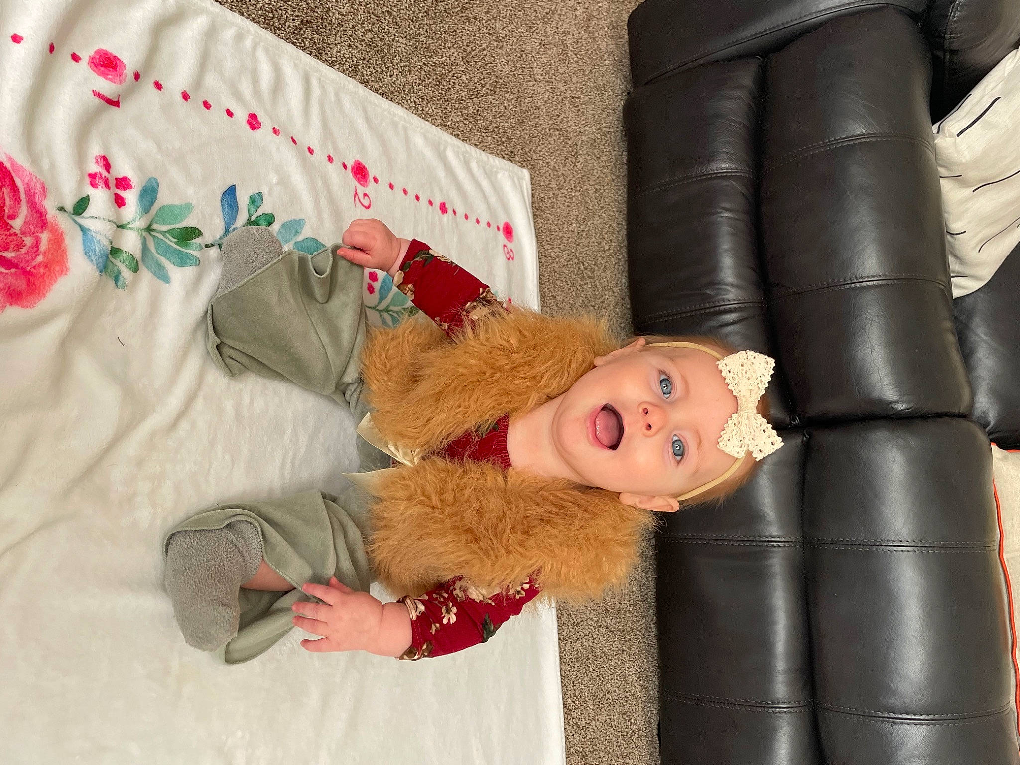 Ivy joined the competition — help win amazing prizes! comfort, couch, fur, fur_clothing, glove, headwear, leather, linens, person, plush, room, stuffed_toy, surprise, teddy_bear, toy, wrist