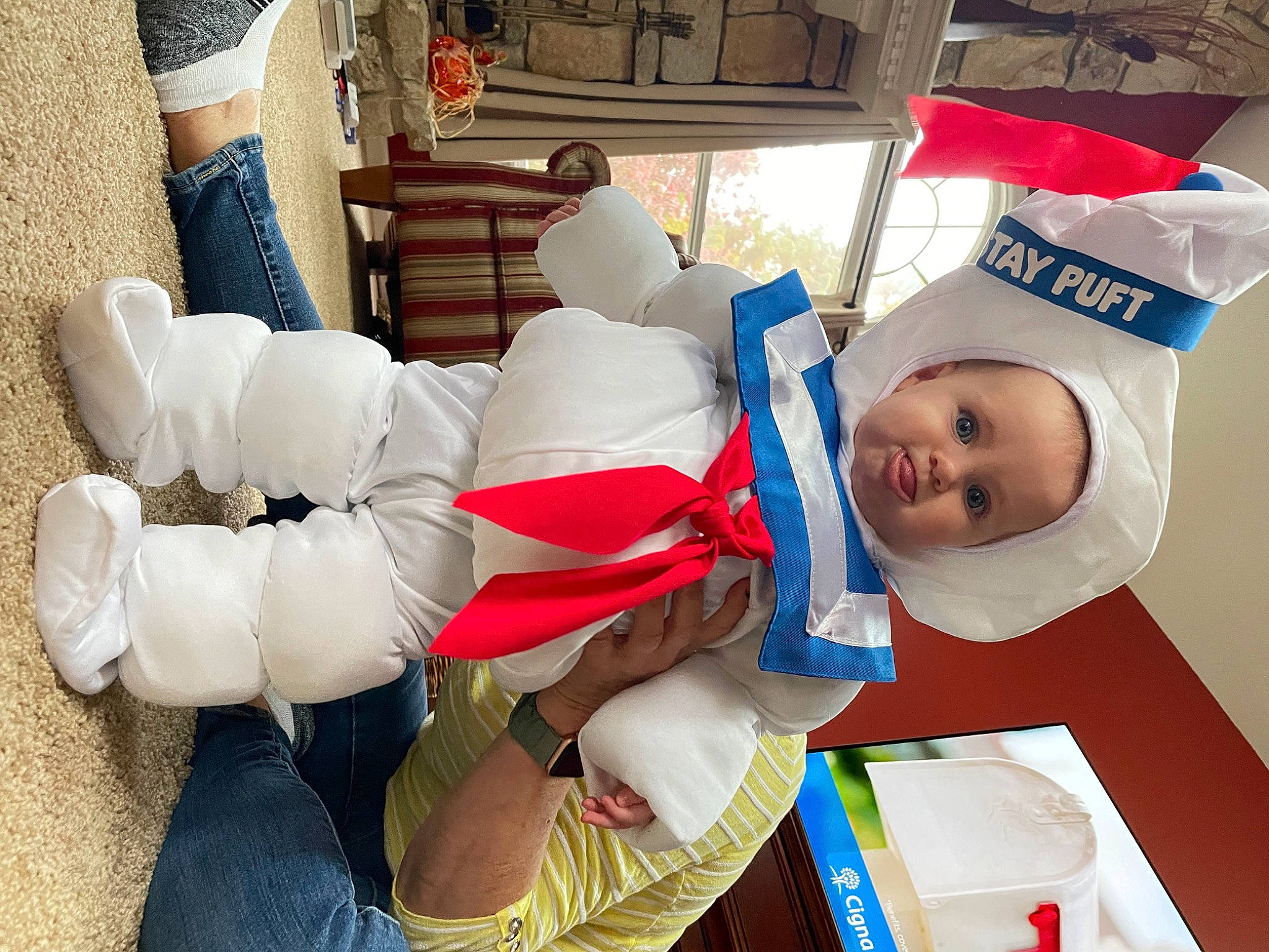 Ivy joined the competition — help win amazing prizes! baby, carmine, child, christmas, christmas_eve, comfort, costume, event, fictional_character, fun, happy, hat, holiday, lap, person, picture_frame, room, smile, stuffed_toy, toddler