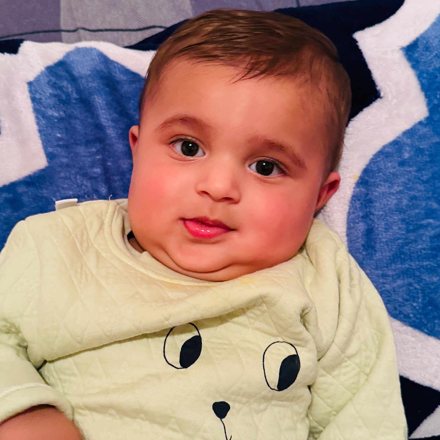 Muhammad joined the competition — help win amazing prizes! baby, bodypart, clothing, couch, cushion, face, finger, furniture, hand, happy, head, homedecor, knitwear, longsleeve, person, photography, portrait, sleeve, smile, sweater