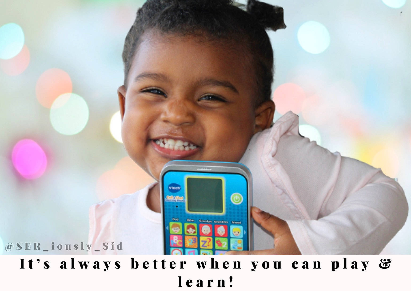 Sidney joined the competition — help win amazing prizes! calculator, child, colorfulness, communication_device, ear, electronic_device, forehead, gadget, happy, joy, learning, mobile_phone, person, play, portable_communications_device, product, smartphone, smile, technology, toddler