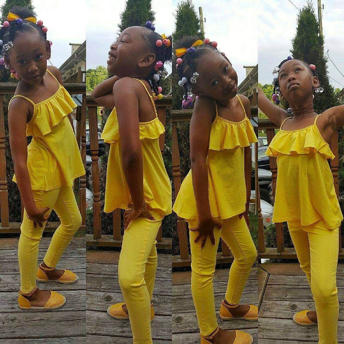 Lailah joined the competition — help win amazing prizes! adaptation, carnival, child, costume, dance, dancer, event, festival, headwear, person, plant, yellow