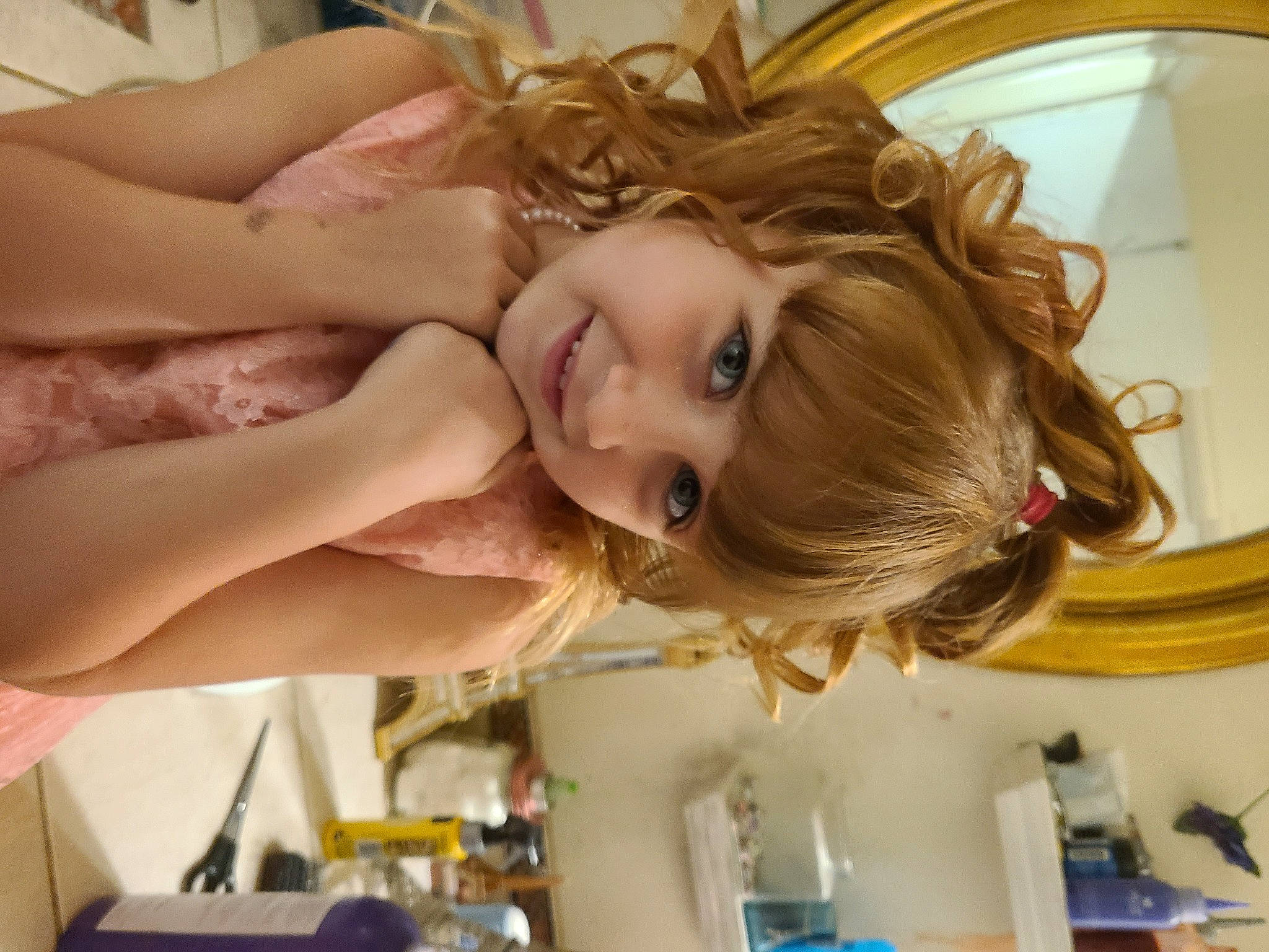 Kamryn joined the competition — help win amazing prizes! blond, brown_hair, chest, eyebrow, eyelash, fashion_design, fun, hair_care, hairstyle, happy, human_leg, joy, long_hair, makeover, muscle, neck, person, room, shoulder, smile