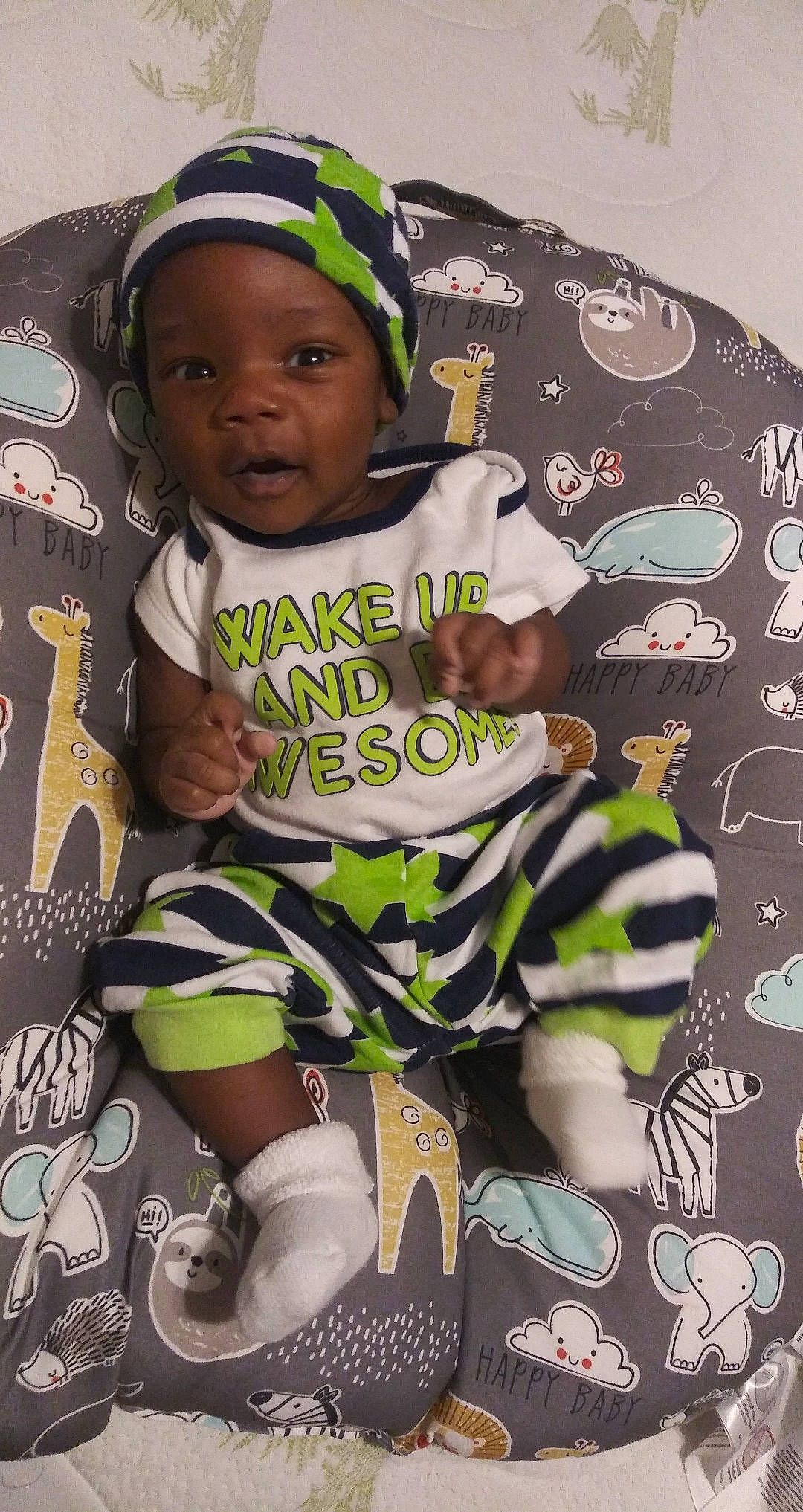 Zy'Ir joined the competition — help win amazing prizes! baby, camouflage, child, cool, green, person, sleeve, t_shirt, toddler