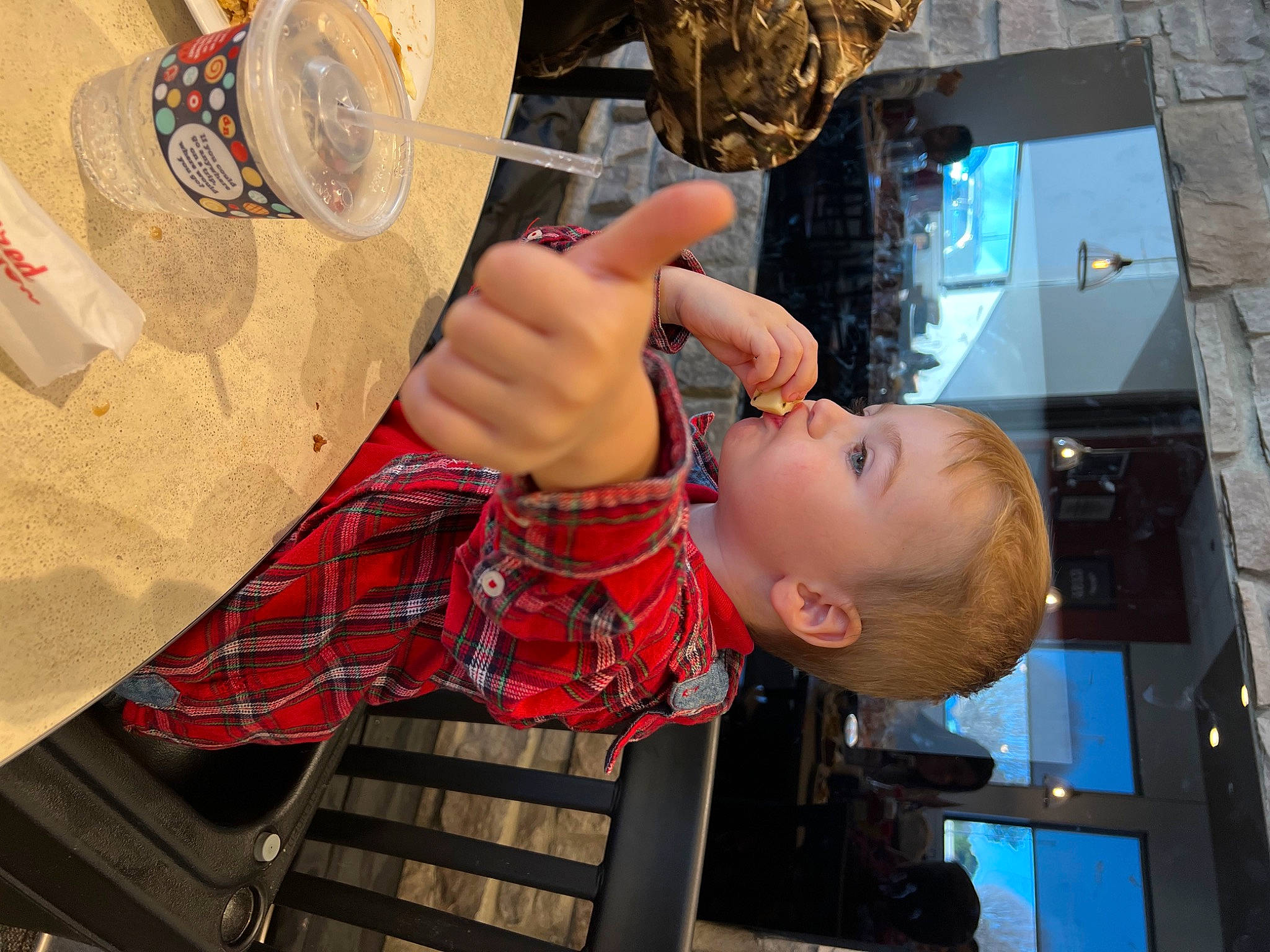 Eric joined the competition — help win amazing prizes! child, food, fun, gesture, nail, pattern, person, plaid, plate, room, tableware, tartan, toddler, visual_arts, wood