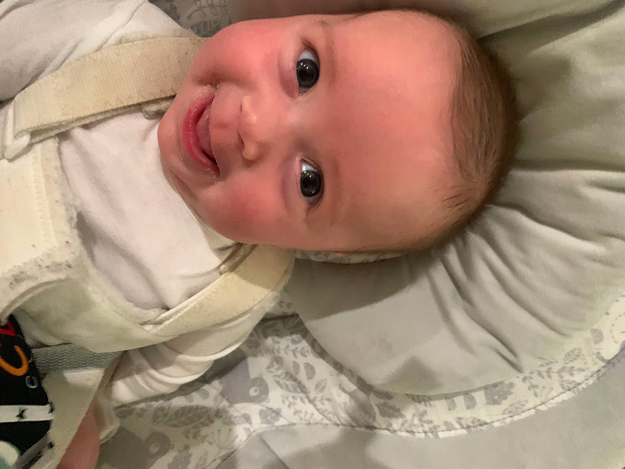 Remi joined the competition — help win amazing prizes! baby, baby_products, baby_toddler_clothing, cheek, child, comfort, eye, eyelash, happy, head, iris, joy, lip, mouth, nose, person, portrait_photography, skin, sleeve, smile