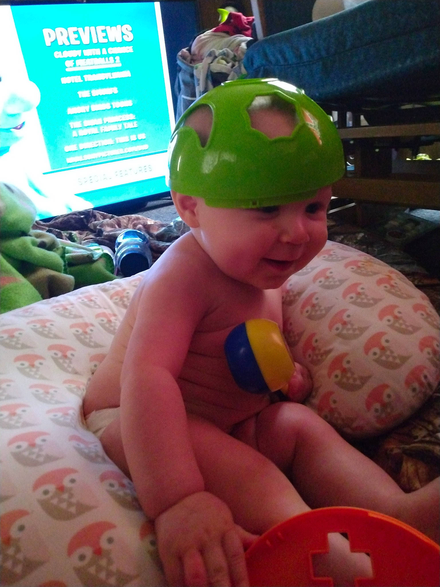 Justin joined the competition — help win amazing prizes! baby, baby_playing_with_toys, baby_products, carmine, chest, child, fun, goggles, happy, headwear, leisure, person, personal_protective_equipment, play, recreation, room, sitting, stuffed_toy, thigh, thumb