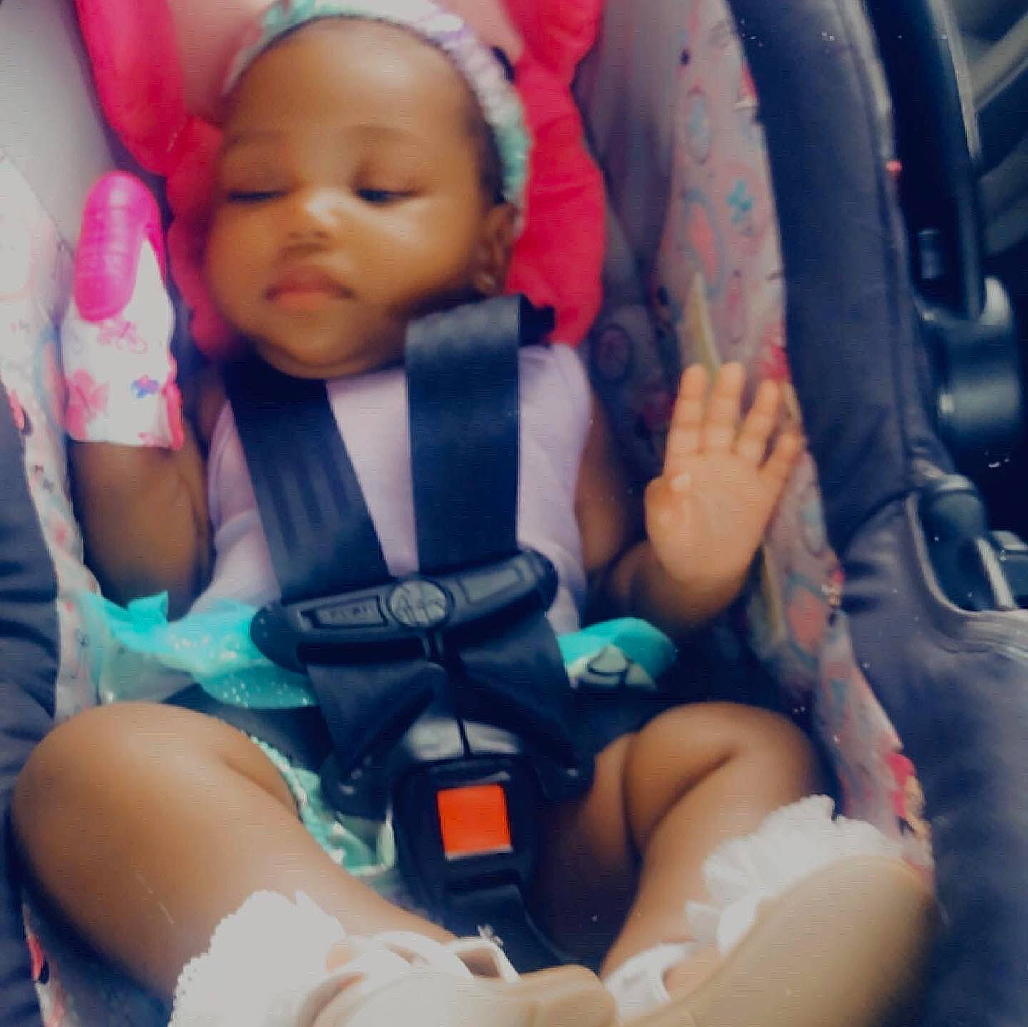 Kylee is registered to the contest to win money with this photo: auto_part, baby, baby_carriage, baby_in_car_seat, baby_products, car_seat, child, finger, hand, nail, person, product, toddler