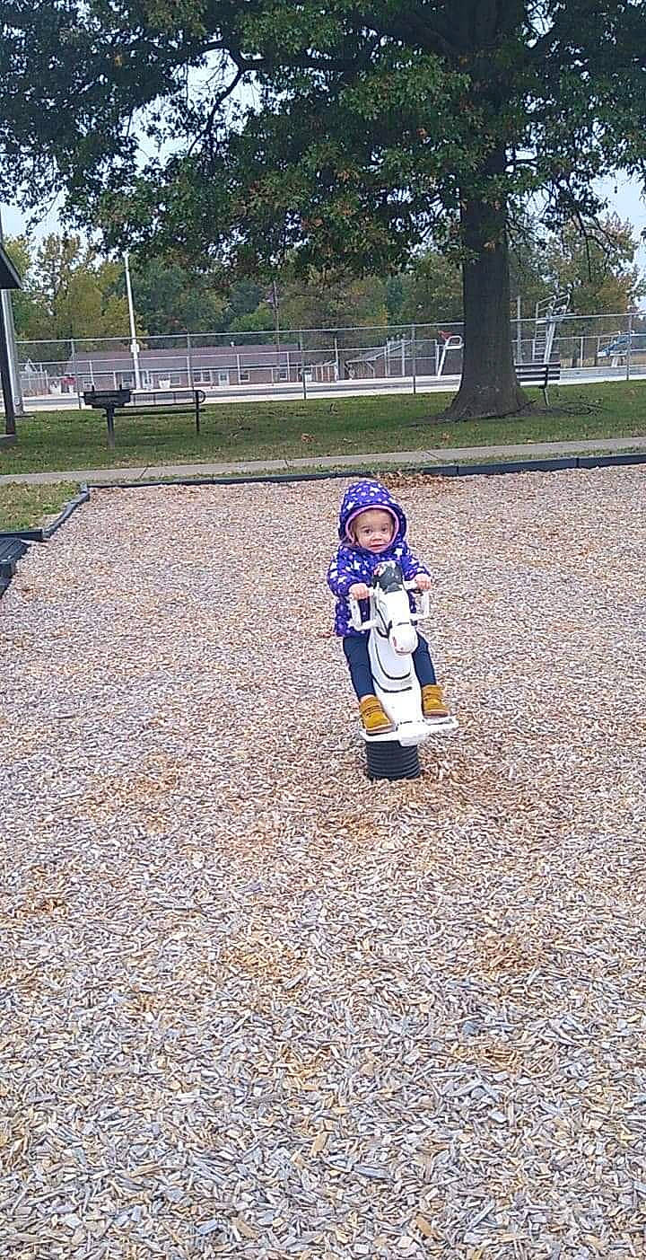 Azlynn joined the competition — help win amazing prizes! child, games, grass, headwear, park, person, play, playground, recreation, tree