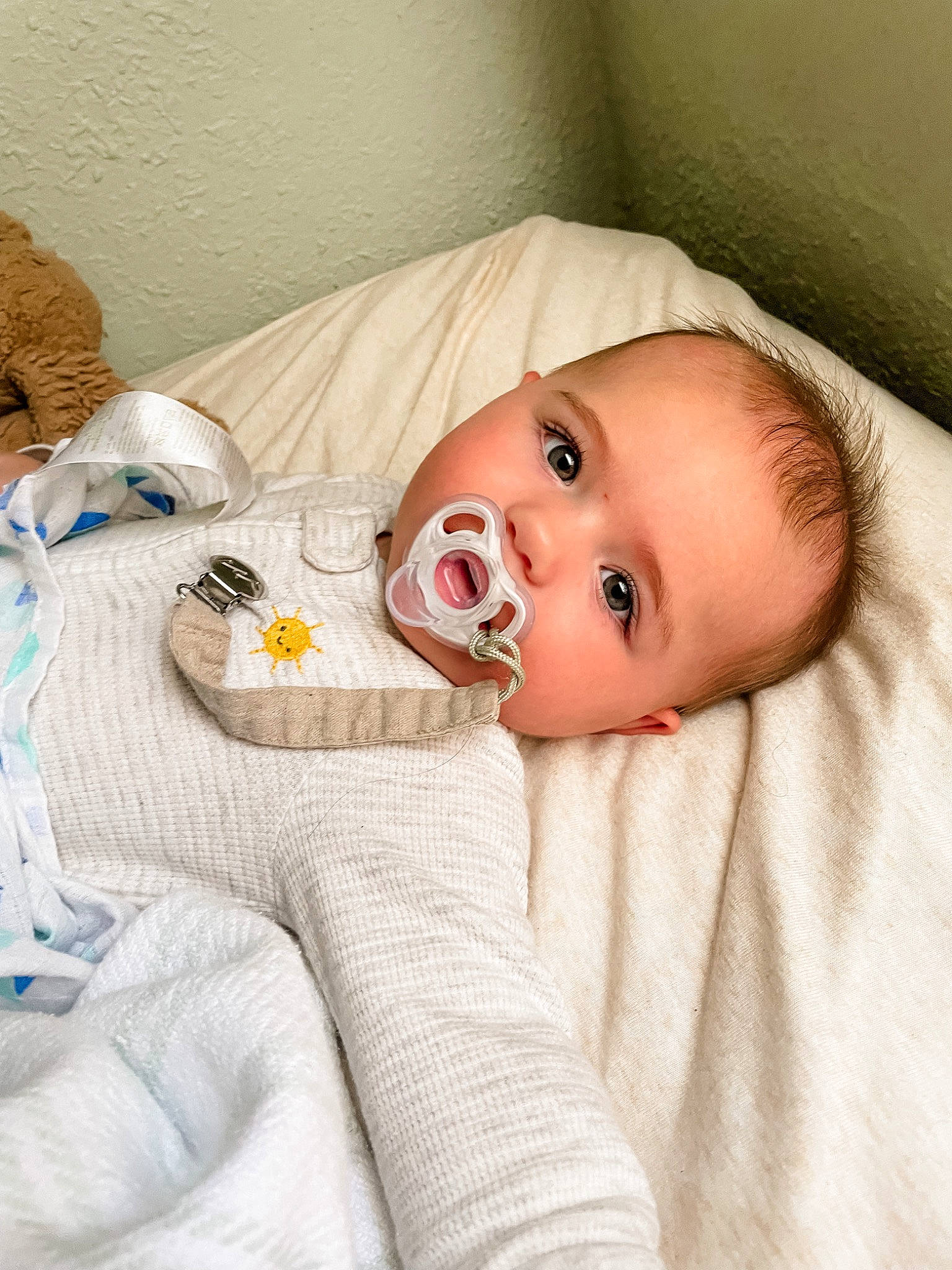Fiona joined the competition — help win amazing prizes! baby, baby_products, baby_safety, baby_sleeping, baby_toddler_clothing, bedding, cheek, child, comfort, flooring, linens, mouth, person, room, skin, sleeve, textile, toddler