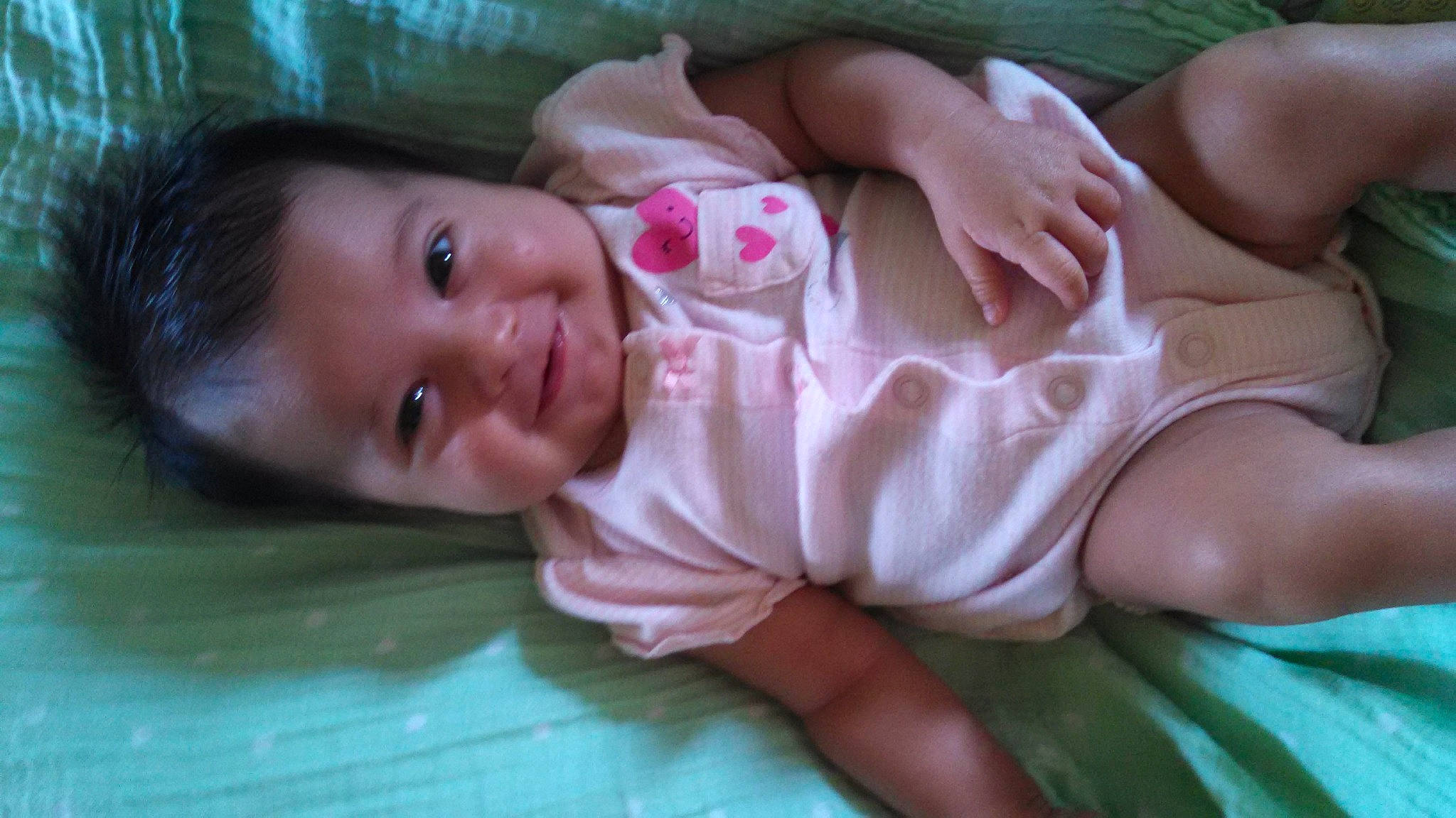 Dannika joined the competition — help win amazing prizes! baby, baby_toddler_clothing, cheek, chest, eyelash, finger, gesture, grass, hand, happy, human_body, joy, lip, mouth, nose, person, pink, skin, sleeve, smile