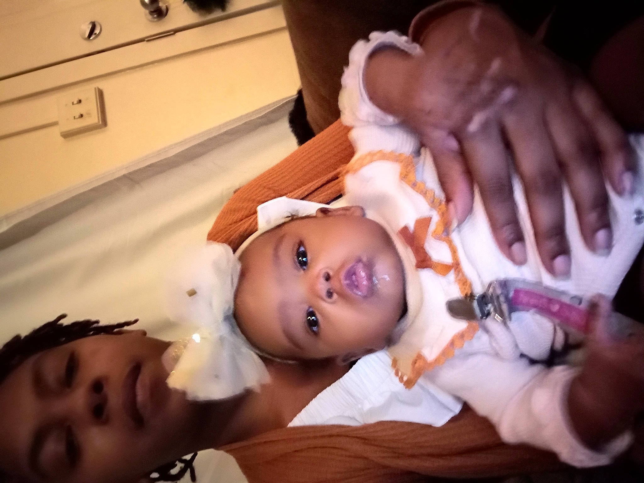 Nevaeh joined the competition — help win amazing prizes! baby, baby_toddler_clothing, cabinetry, cheek, child, event, eyebrow, eyelash, finger, flash_photography, fun, hand, happy, hat, headwear, mouth, nail, person, room, skin