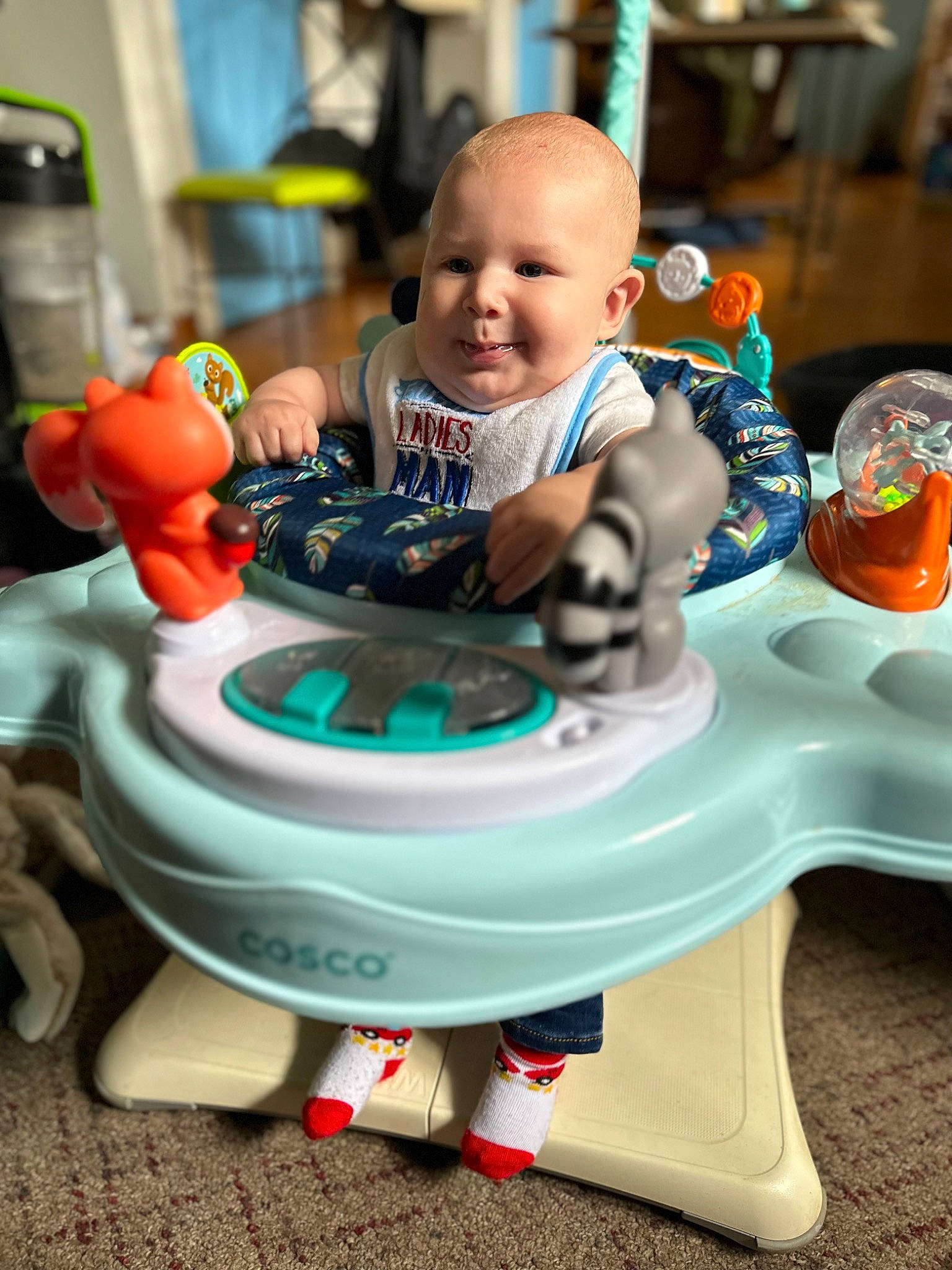 Bailey joined the competition — help win amazing prizes! baby, baby_products, baby_toddler_clothing, baby_toys, chair, child, event, fun, happy, head, leisure, party, person, play, recreation, riding_toy, sitting, smile, toddler, toy