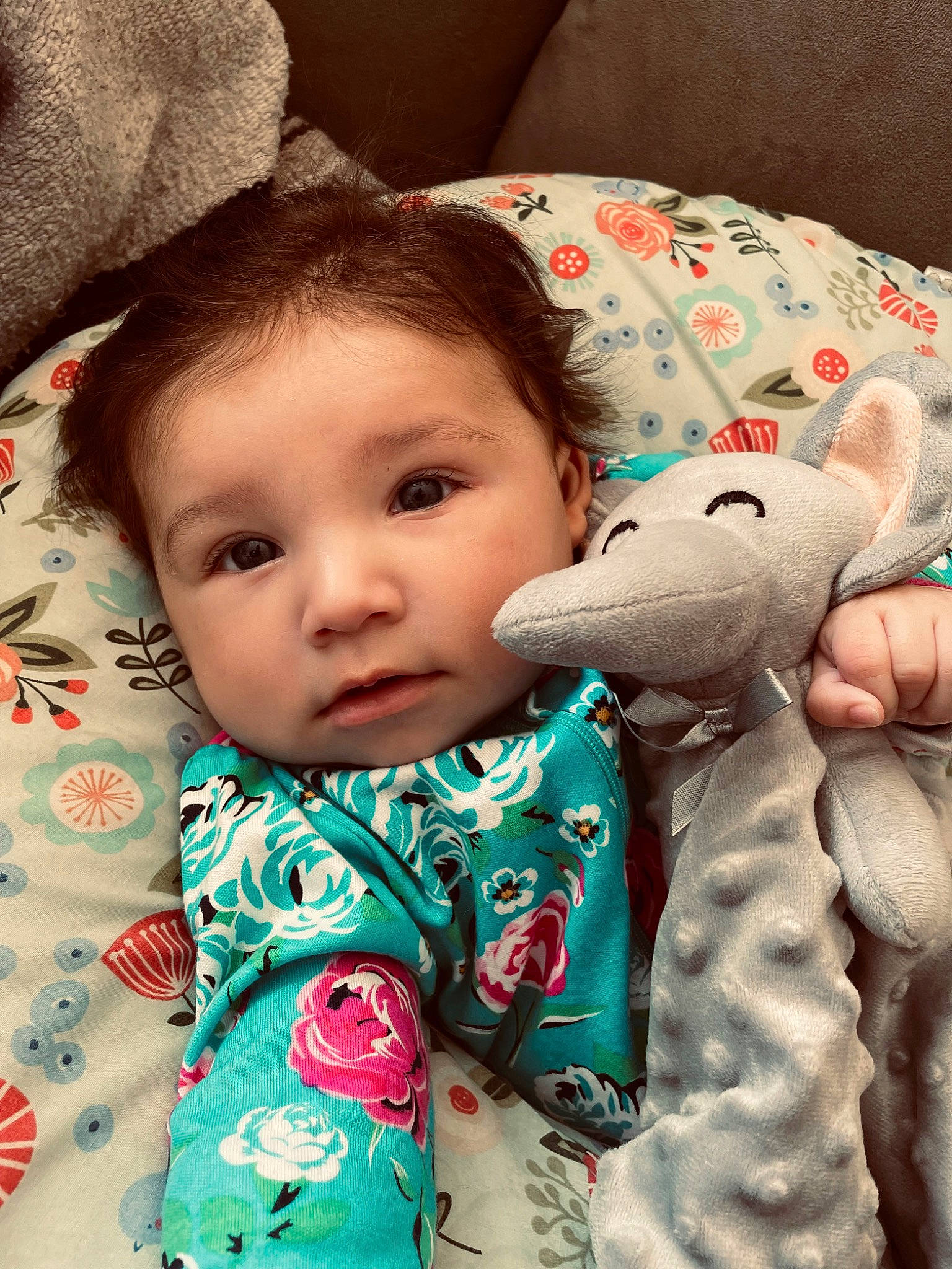 Everlee is registered to the contest to win money with this photo: baby, baby_toddler_clothing, cheek, comfort, eye, face, facial_expression, happy, head, human, mammal, nose, organ, person, pink, product, skin, sleeve, textile, vertebrate