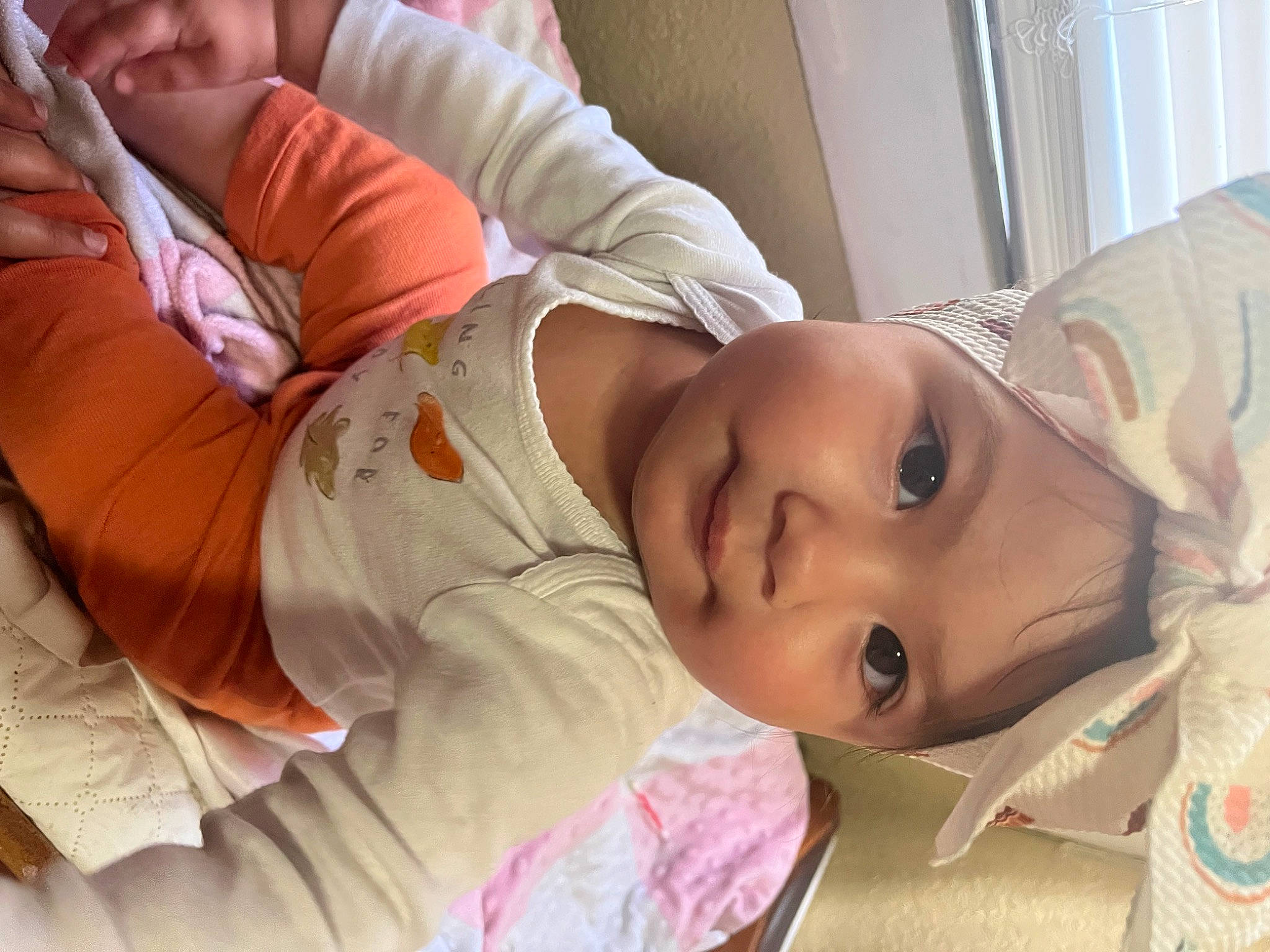 Evangeline Calderon joined the competition — help win amazing prizes! abdomen, baby, baby_toddler_clothing, cheek, chest, child, comfort, elbow, eyelash, fun, happy, linens, mouth, nose, person, room, skin, sleeve, smile, thigh