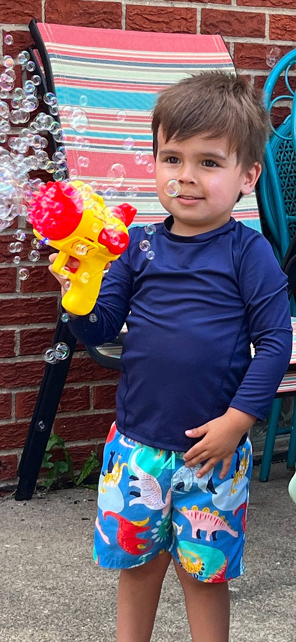 Davis joined the competition — help win amazing prizes! baby_toddler_clothing, blue, child, electric_blue, fun, green, happy, joy, leisure, party_supply, pattern, person, photograph, play, public_space, recreation, shorts, sleeve, smile, snapshot