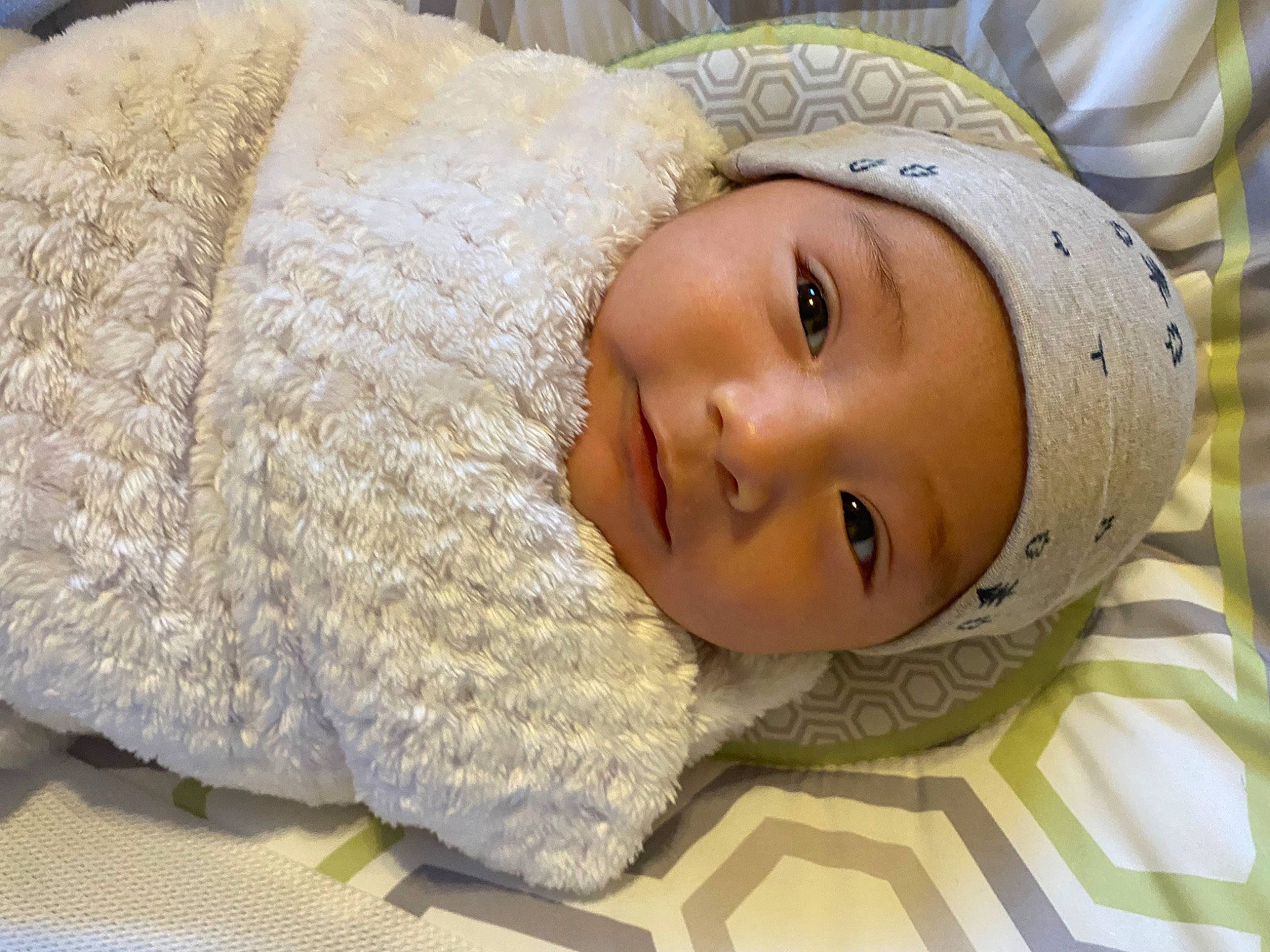 Jesus joined the competition — help win amazing prizes! baby, bedding, child, comfort, event, eyebrow, fashion_accessory, fur, grass, happy, headwear, linens, pattern, person, portrait_photography, room, skin, sleeve, smile, toddler