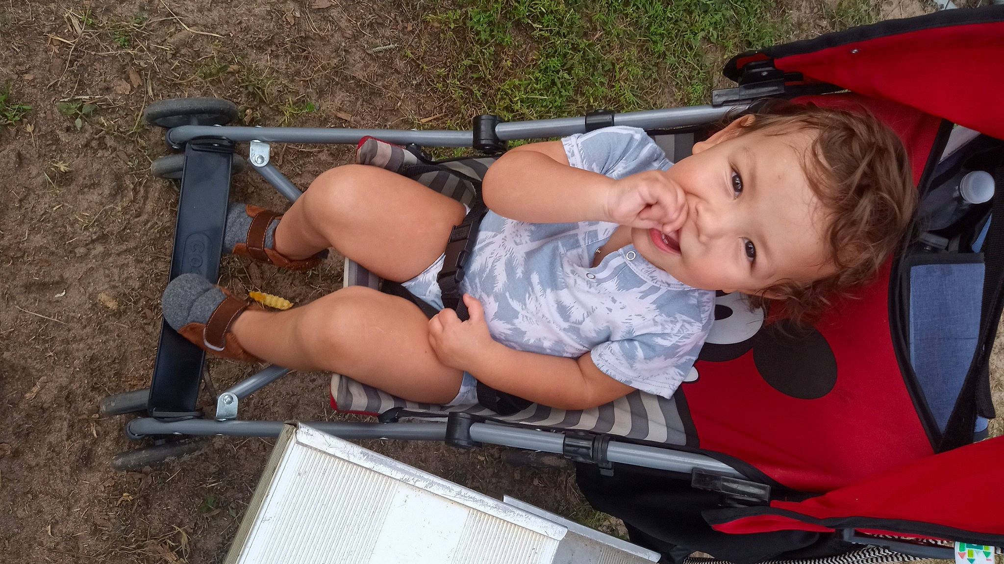 Zacheriah joined the competition — help win amazing prizes! auto_part, baby, baby_carriage, baby_products, baby_toddler_clothing, chair, child, fun, grass, human_leg, lap, leisure, motor_vehicle, person, recreation, shorts, sitting, smile, thigh, toddler
