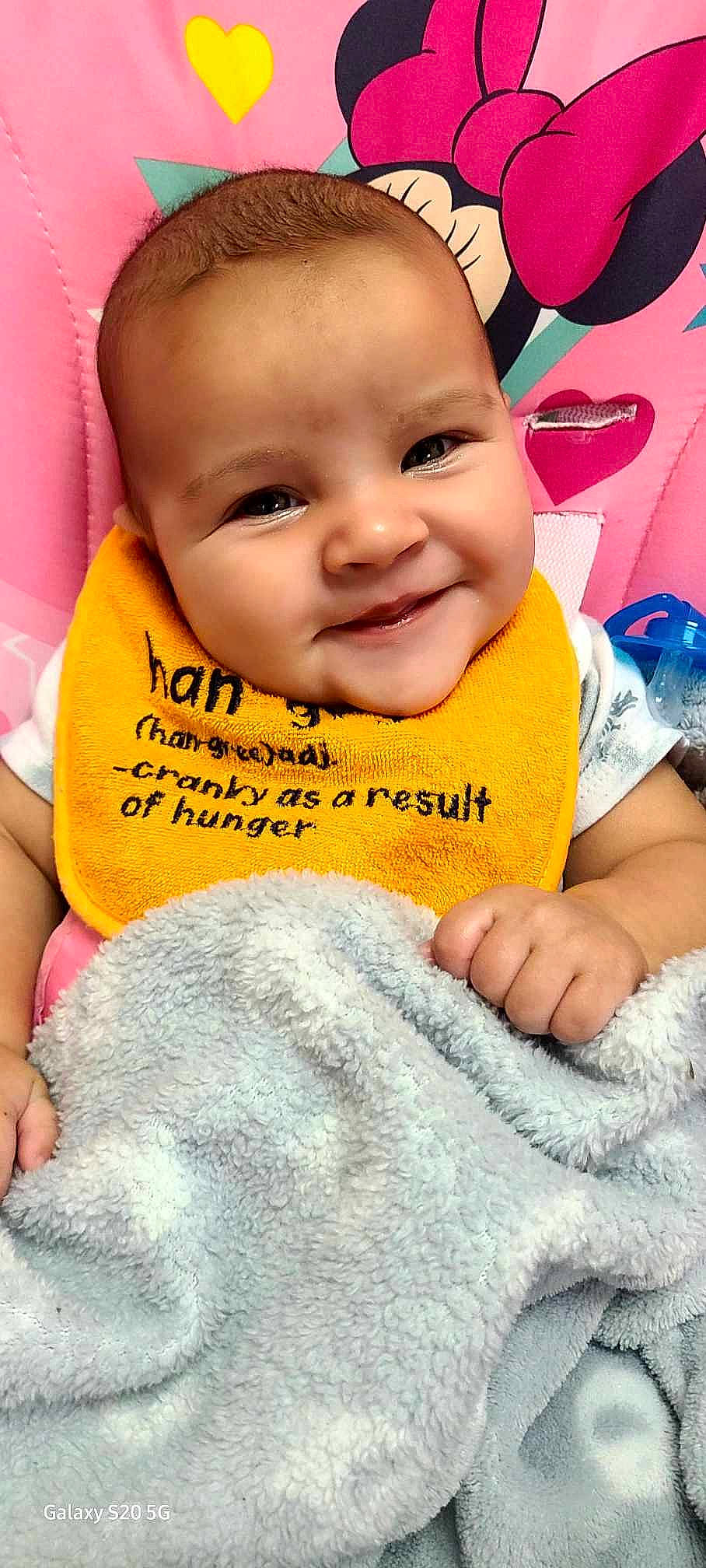 Malachi is registered to the contest to win money with this photo: baby, baby_toddler_clothing, cheek, child, chin, comfort, eye, facial_expression, finger, gesture, happy, joy, nose, person, photograph, pink, product, skin, smile, textile