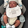 Dakari is registered to the contest to win money with this photo: baby, sleeping, car_seat, bib, hat, mittens, pacifier, infant, child, cute, cozy, resting, newborn, clothing, accessory, comfort, transport, safety, face, portrait