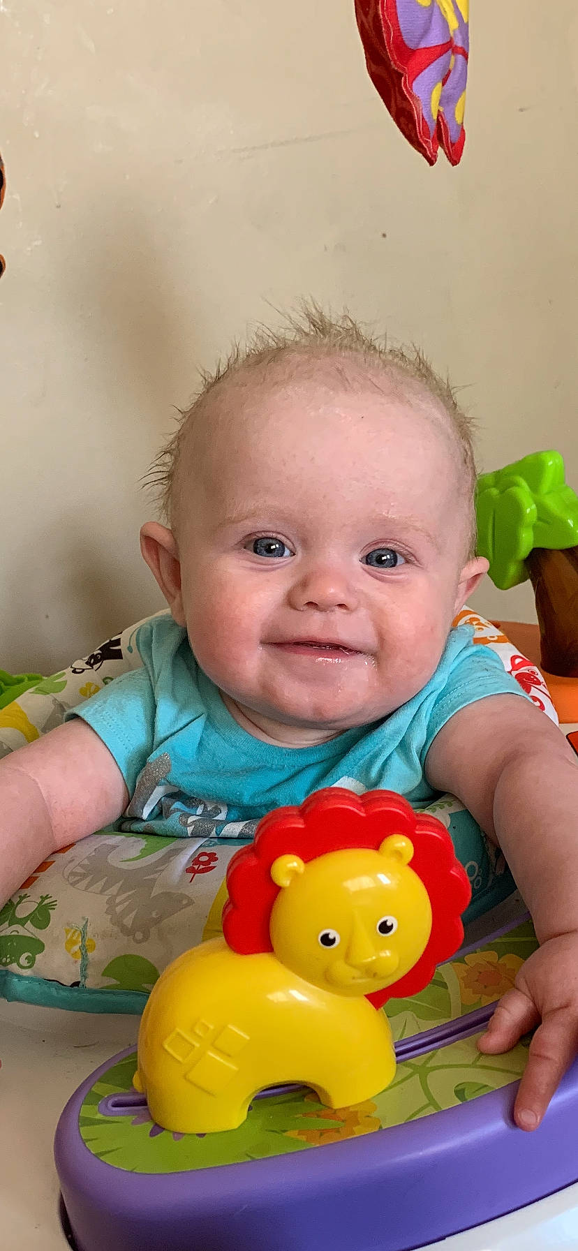 Kora joined the competition — help win amazing prizes! baby, baby_playing_with_toys, baby_toddler_clothing, cheek, chin, dress, eye, eyebrow, finger, happy, head, iris, joy, mouth, nose, organ, person, product, skin, smile