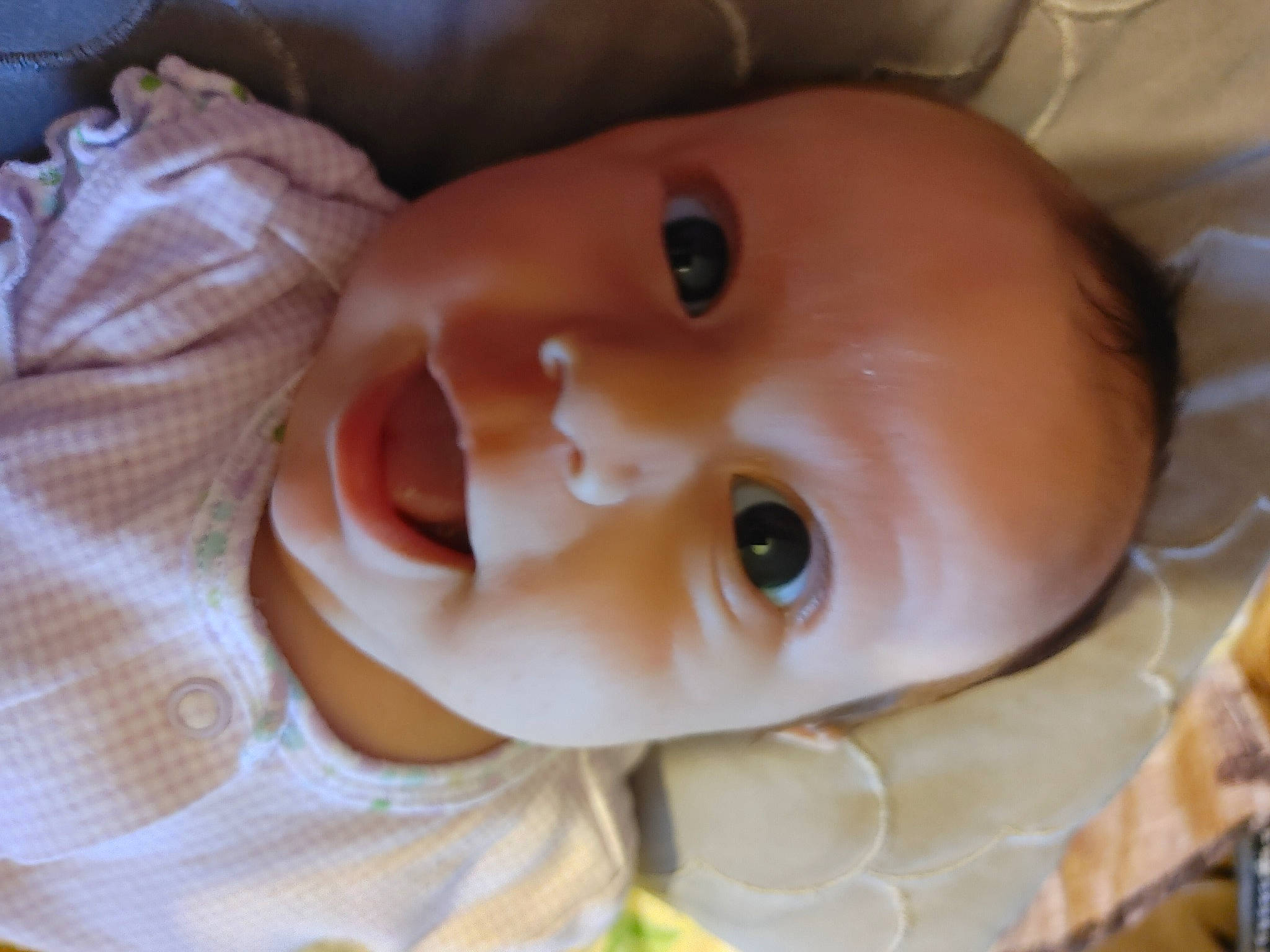 Ariana is registered to the contest to win money with this photo: baby, baby_products, baby_toddler_clothing, cheek, child, chin, close_up, eye, eyebrow, eyelash, face, fun, happy, iris, lip, mouth, nose, person, skin, smile