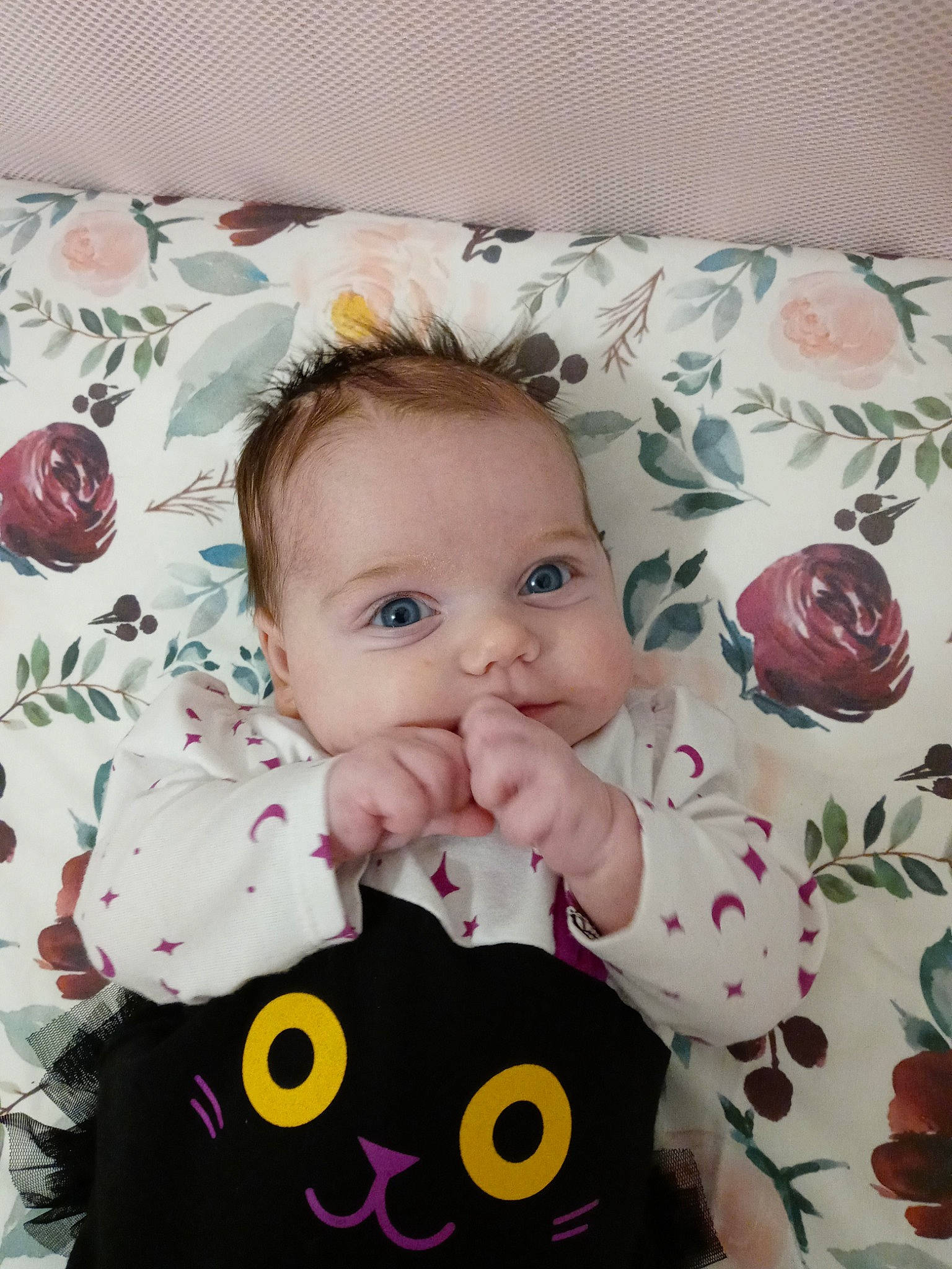 Heather joined the competition — help win amazing prizes! baby, baby_products, baby_toddler_clothing, cheek, child, eye, eyelash, happy, head, iris, linens, lip, pattern, person, pink, skin, sleeve, sweetness, t_shirt, textile