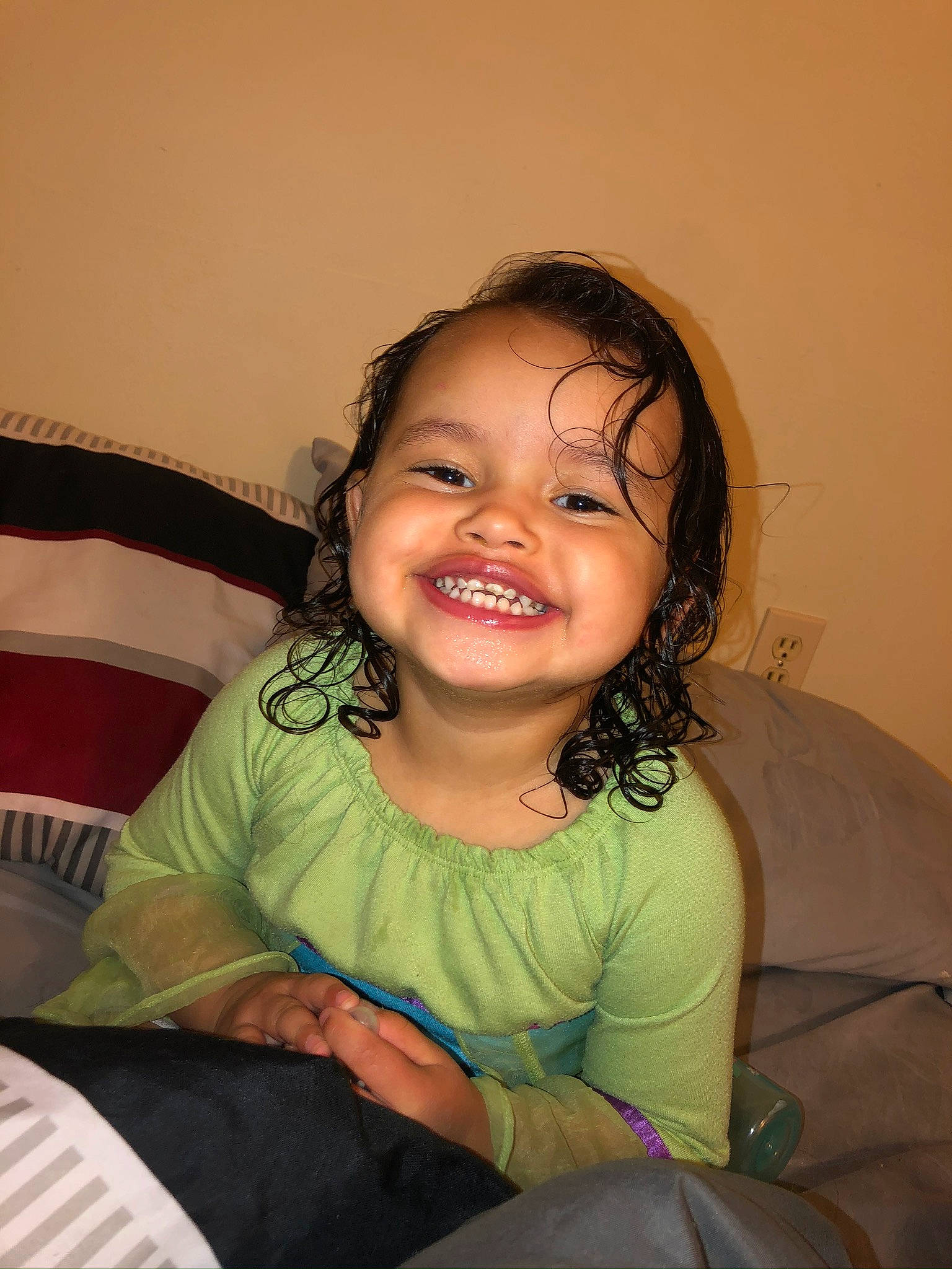 Camyah joined the competition — help win amazing prizes! cheek, child, eye, face, facial_expression, fun, happy, iris, joy, laugh, long_hair, nose, person, sitting, skin, smile, toddler, tooth