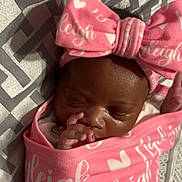 Kyleigh joined the competition — help win amazing prizes! baby, bed, bedroom, blanket, clothing, cushion, face, furniture, hat, head, homedecor, indoors, newborn, person, photography, portrait, quilt, room, sleeping, towel