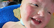 Bryant joined the competition — help win amazing prizes! baby, blue_blanket, breathing_tube, child, closeup, cute, dinosaur_toy, expression, face, happy, healthcare, indoor, infant, medical_equipment, person, plush_toy, portrait, skin, smiling, toddler