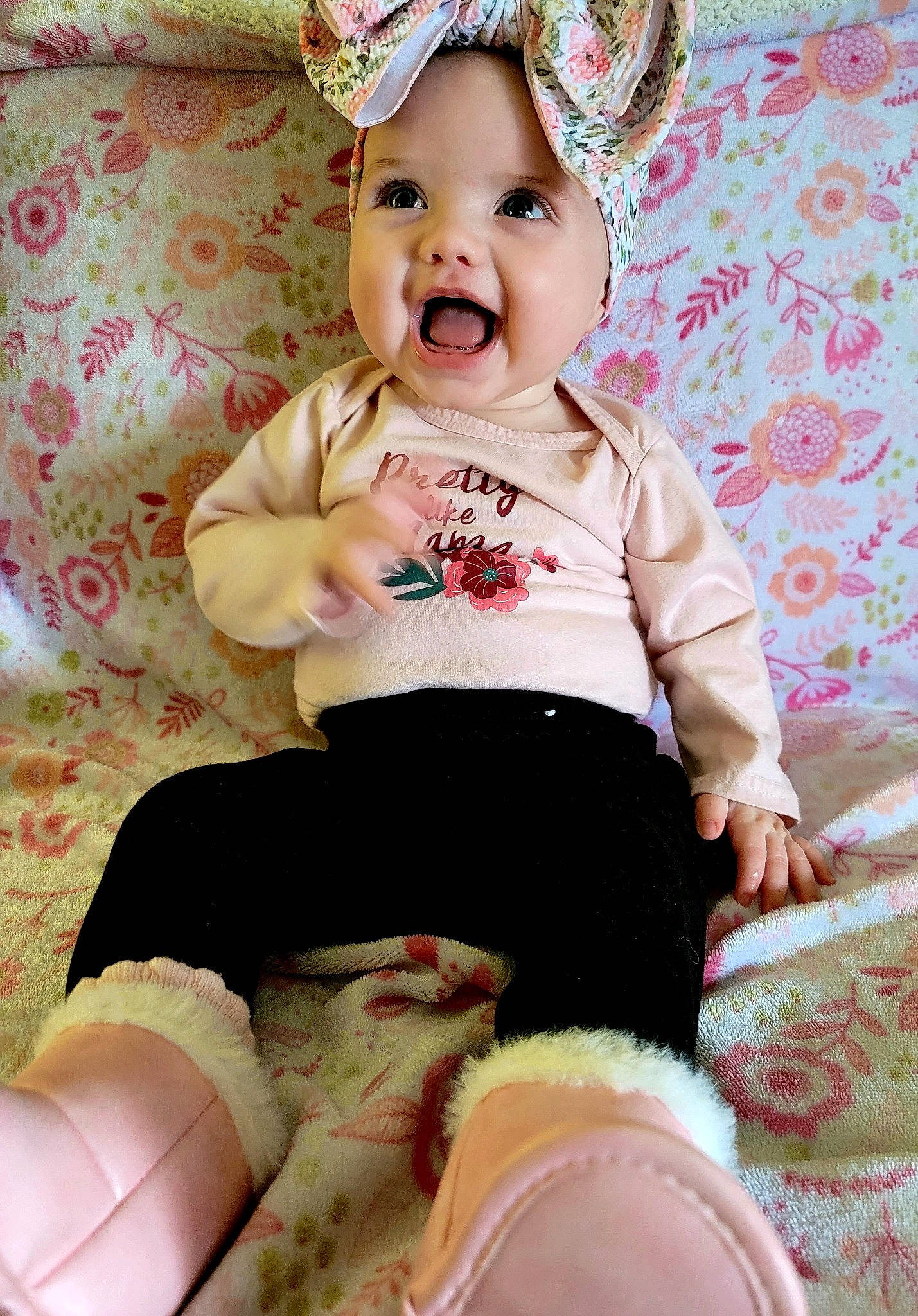 Kimber joined the competition — help win amazing prizes! baby, baby_toddler_clothing, cheek, cool, dress, eye, face, happy, head, human_body, person, pink, product, shorts, skin, sleeve, smile, textile, thigh, toddler