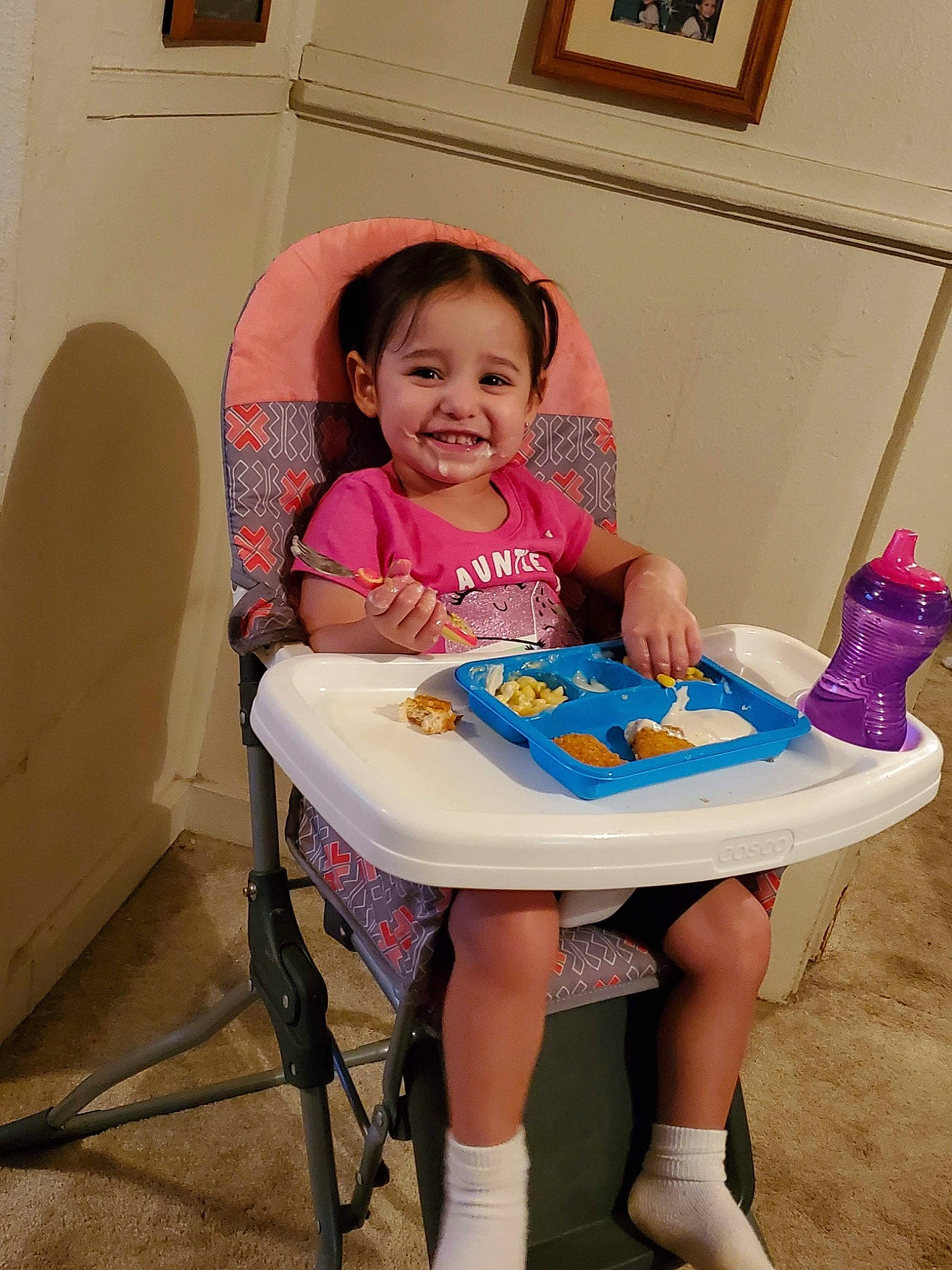 Aurelia joined the competition — help win amazing prizes! baby, chair, child, joy, person, play, sitting, toddler