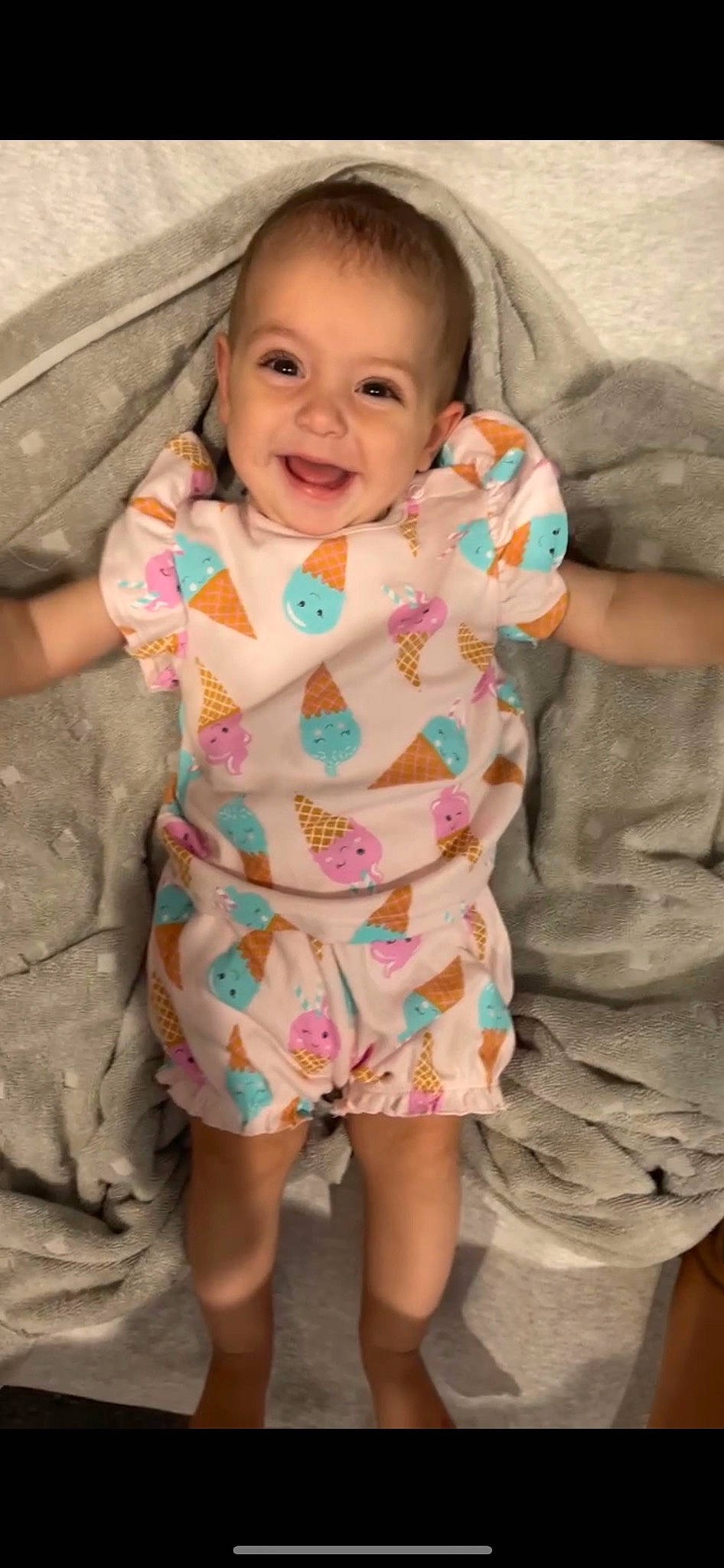 Abbie joined the competition — help win amazing prizes! arm, baby_toddler_clothing, cheek, chin, eye, face, facial_expression, gesture, hair, happy, head, human_body, iris, joy, mouth, neck, nose, person, pink, skin