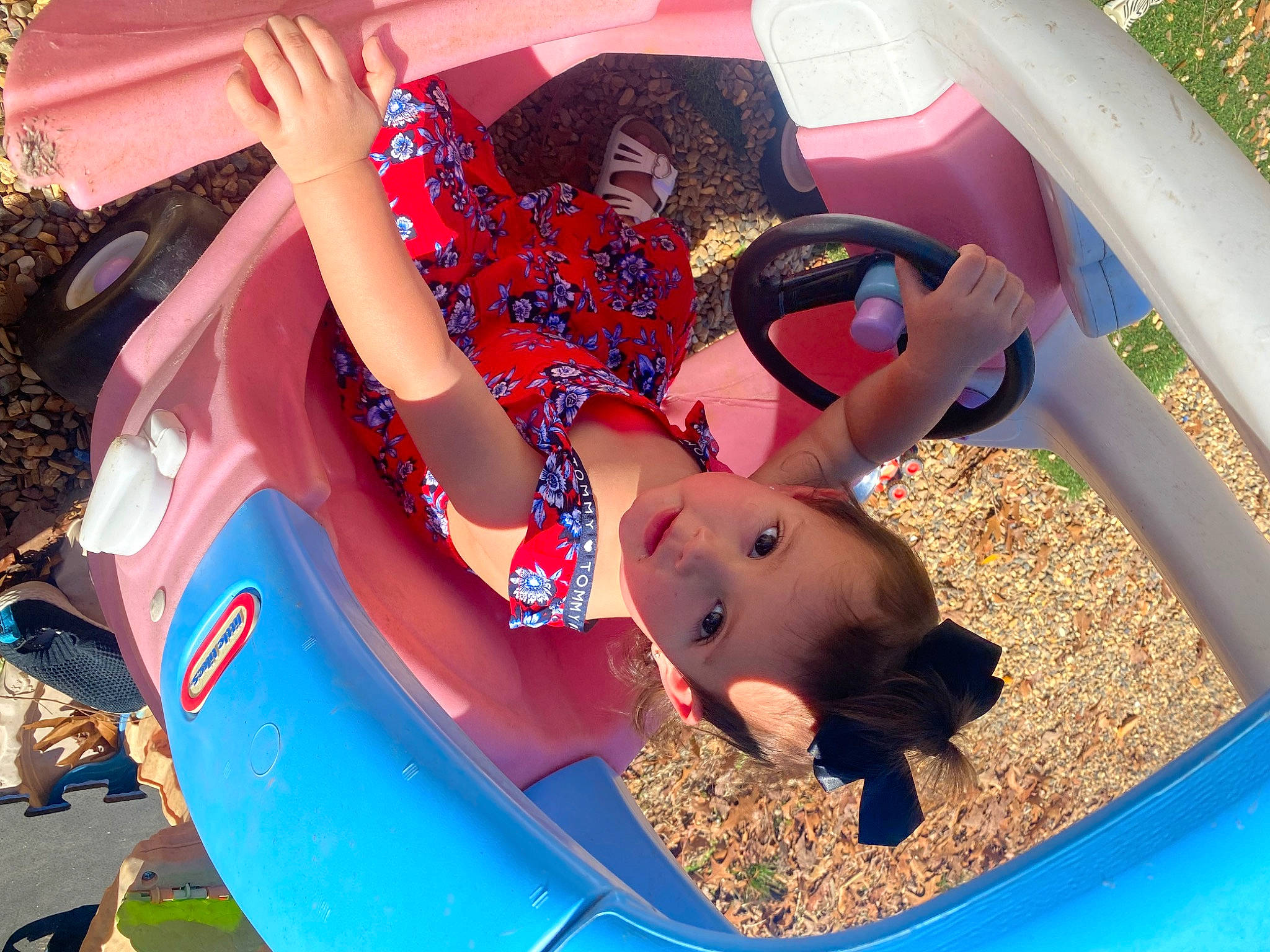 Emberlee joined the competition — help win amazing prizes! amusement_ride, automotive_exterior, baby, baby_products, bathing, blue, brassiere, bumper, child, fun, happy, leisure, outdoor_play_equipment, person, personal_protective_equipment, pink, recreation, summer, swimwear, thigh