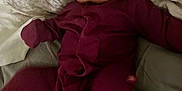 Marjae joined the competition — help win amazing prizes! baby, babysuit, bed, blanket, child, cozy, cute, expression, face, happy, indoors, infant, lying_down, maroon_outfit, one_person, pillow, skin, smiling, soft, young
