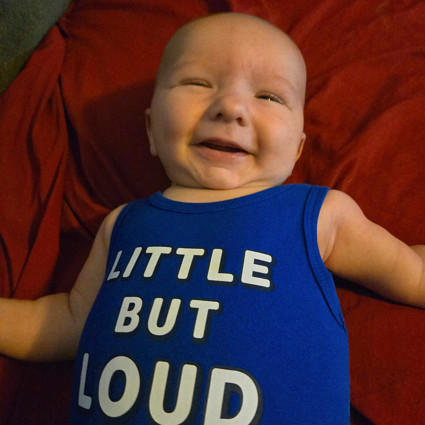 Calloway joined the competition — help win amazing prizes! baby, bed, bedroom, clothing, couch, cushion, face, furniture, happy, head, homedecor, indoors, laughing, newborn, person, photography, portrait, smile, t_shirt, tanktop