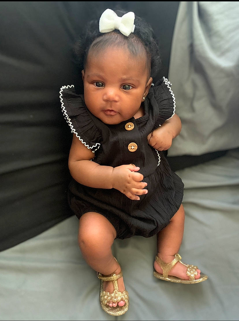 Joyce joined the competition — help win amazing prizes! baby, baby_toddler_clothing, black_hair, event, eye, face, fashion_accessory, flash_photography, flip_flops, foot, hair, happy, head, human_leg, jewellery, leg, person, sandal, shoe, sleeve