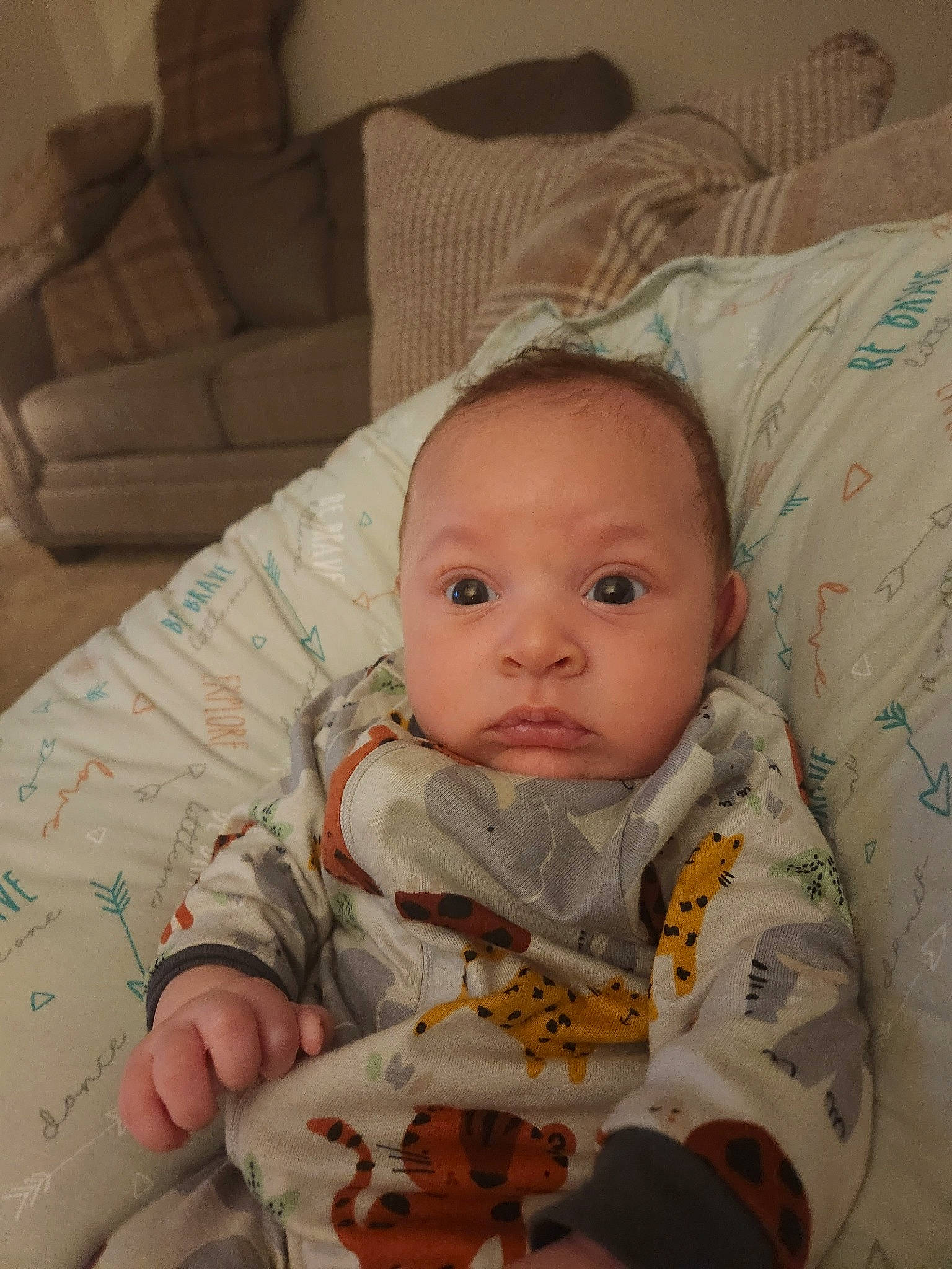 Legend joined the competition — help win amazing prizes! baby, baby_toddler_clothing, cheek, child, chin, comfort, couch, eye, eyebrow, face, head, iris, linens, lip, mouth, nose, person, skin, sleeve, textile