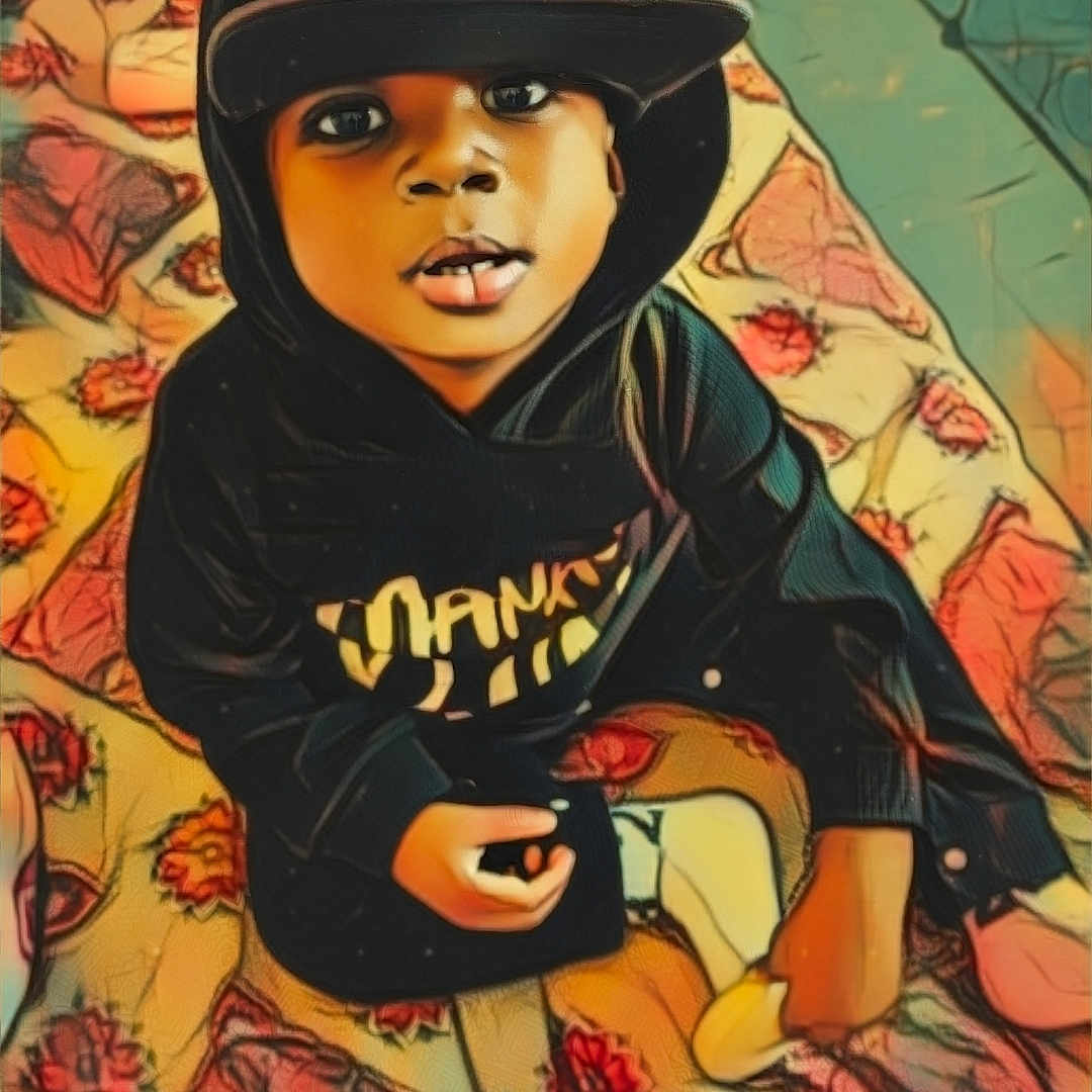 Bandiougou Kassym participe au concours pour gagner de l'argent avec cette photo : art, baseballcap, book, boy, cap, child, clothing, comics, face, hat, head, knitwear, male, painting, people, person, photography, portrait, publication, sweater