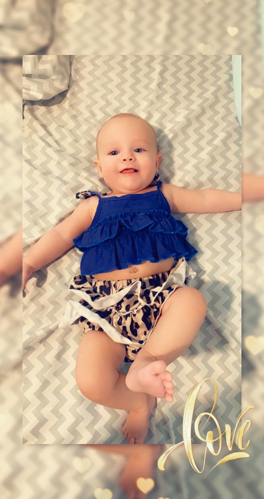 Raelynn joined the competition — help win amazing prizes! abdomen, baby, baby_toddler_clothing, electric_blue, happy, human_body, human_leg, knee, leg, pattern, person, pink, skin, sleeve, smile, thigh, thumb, toddler, trunk, waist