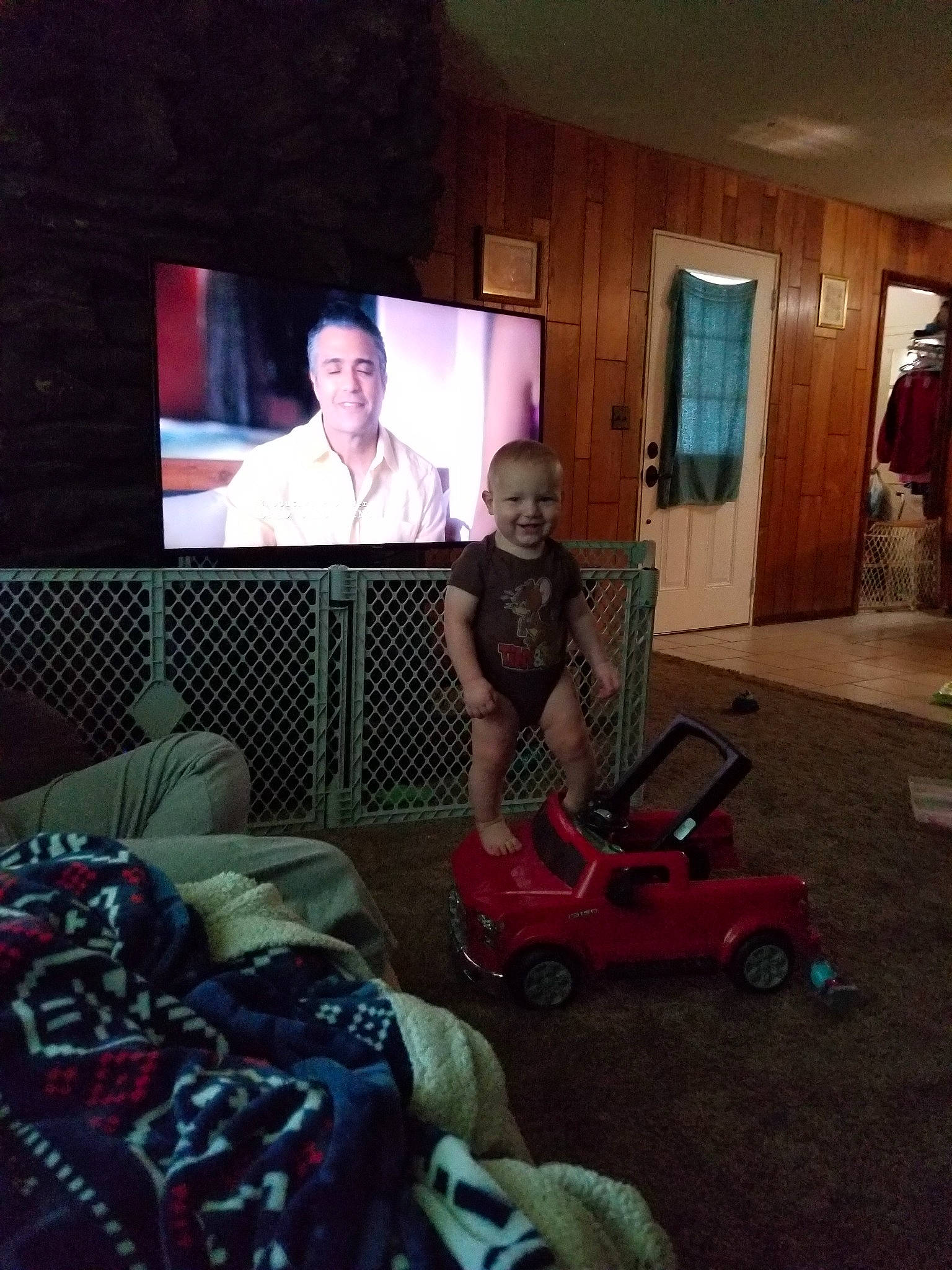 Larry Mcelhaney is registered to the contest to win money with this photo: fun, joy, motorized_wheelchair, person, room, vehicle