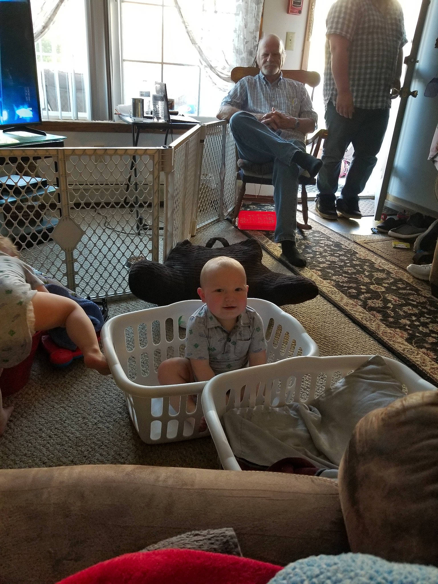 Larry Mcelhaney joined the competition — help win amazing prizes! chair, person, sitting