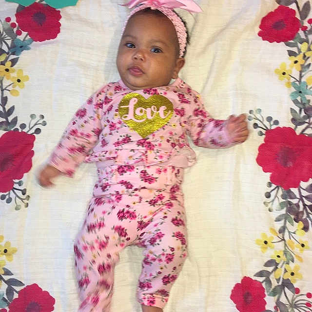 Nayely is registered to the contest to win money with this photo: child, design, infant, linens, magenta, material, pattern, person, pink, product, t_shirt, textile, toddler
