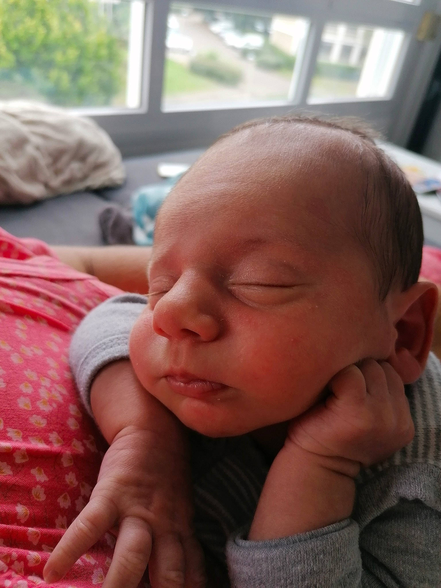 Léon a rejoint le concours — aidez-le/la à gagner de superbes lots ! baby, baby_toddler_clothing, cheek, child, chin, comfort, eyelash, finger, gesture, lip, mammal, mouth, nail, nose, person, sitting, skin, sleeve, thumb, toddler