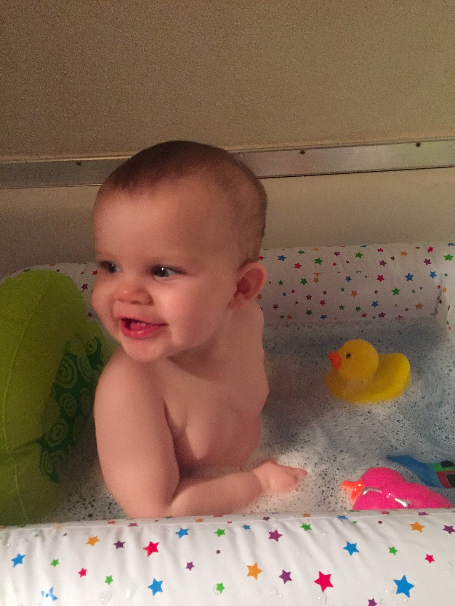 Katrina joined the competition — help win amazing prizes! baby, baby_bathing, baby_products, bathing, bathtub, child, fun, person, play, product, room, skin, toddler