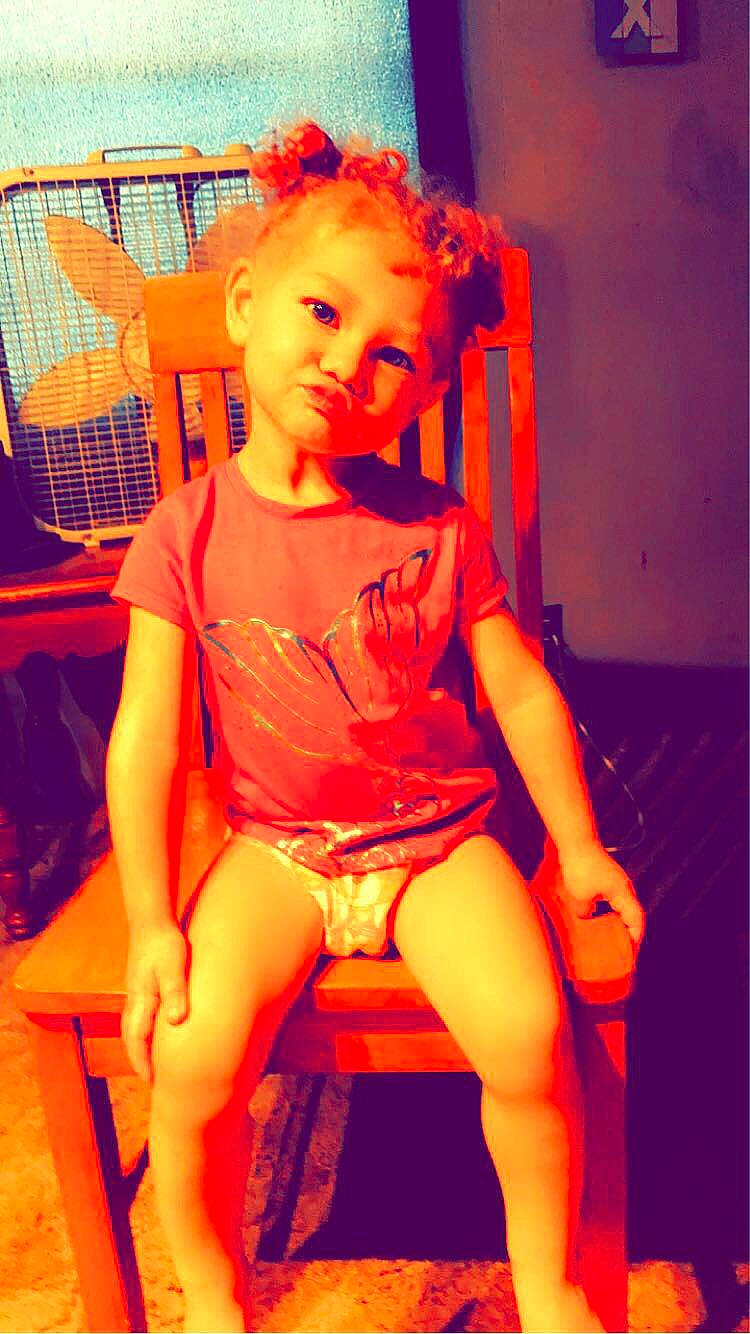 Keona is registered to the contest to win money with this photo: baby_toddler_clothing, chair, child, dress, electric_blue, fun, happy, human_leg, knee, leisure, magenta, orange, peach, person, pink, red, shopping_cart, shorts, sitting, thigh