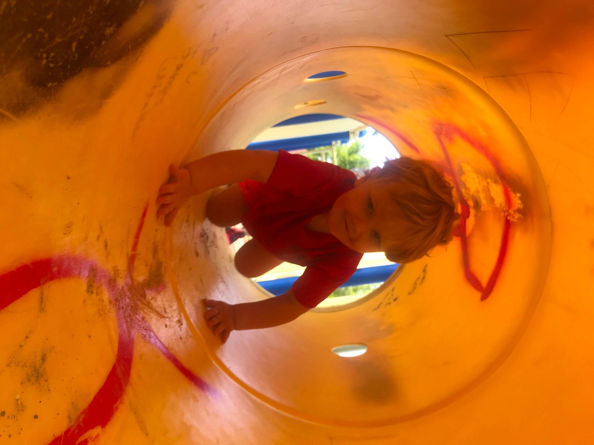 Brice joined the competition — help win amazing prizes! amber, art, ceiling, circle, electric_blue, fixture, fun, glass, magenta, orange, paint, person, recreation, reflection, stairs, symmetry, tints_and_shades, toddler, transparent_material, visual_arts