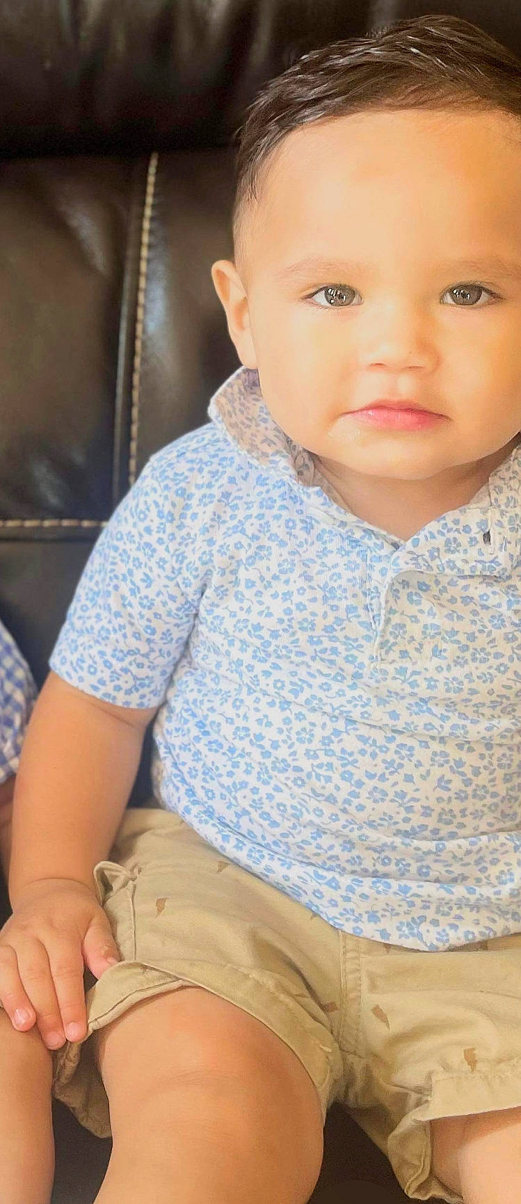 Antonio is registered to the contest to win money with this photo: baby_toddler_clothing, cheek, chin, comfort, dress_shirt, eyelash, finger, flooring, forehead, human, iris, lip, mouth, neck, nose, people, person, skin, sleeve, standing