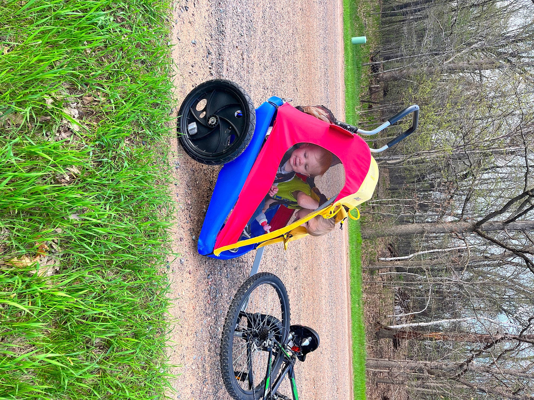 Adilynn joined the competition — help win amazing prizes! automotive_tire, automotive_wheel_system, bicycle, bicycle_accessory, bicycle_frame, bicycle_tire, bicycle_wheel, bicycles_equipment_and_supplies, green, helmet, land_vehicle, mode_of_transport, motor_vehicle, outdoor_recreation, person, plant, spoke, tire, tree, vehicle